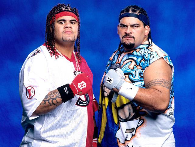 Rosey (right) was a cousin of Umaga (left) who died in 2009