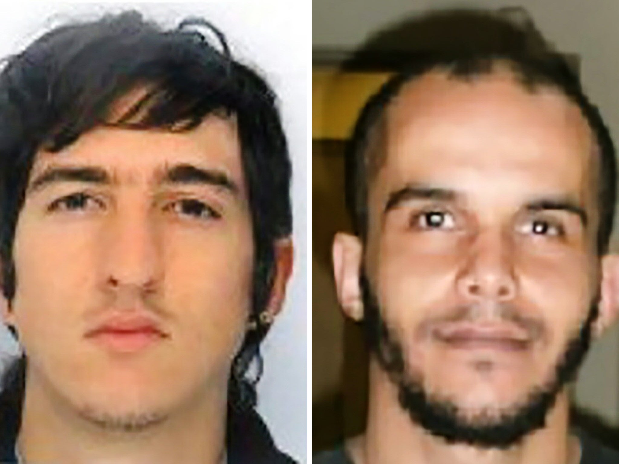 Clement B (left) and Mahiedine M (right) were arrested in Marseille, southern France