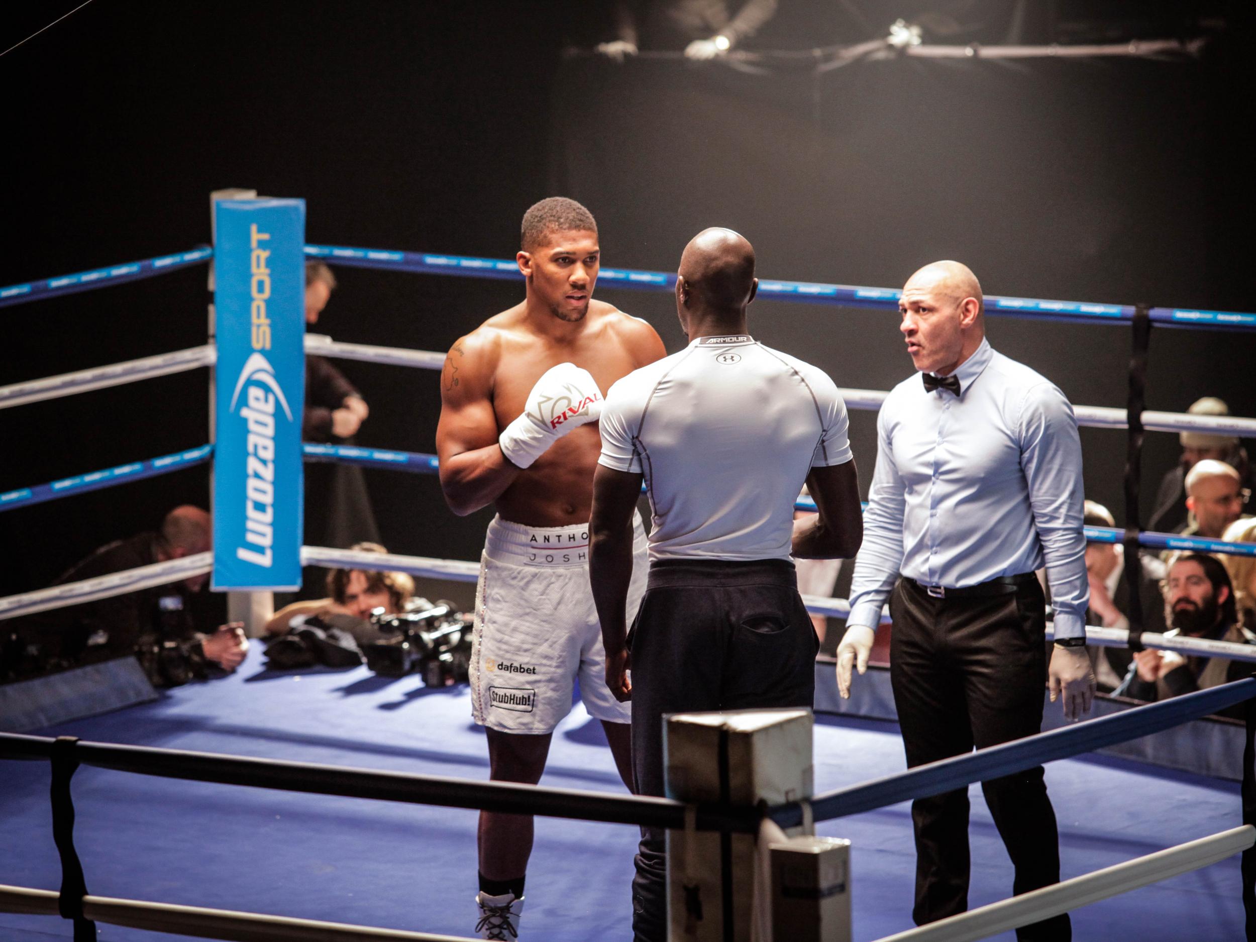 
Joshua on the set of the short film (Lucozade Sport)