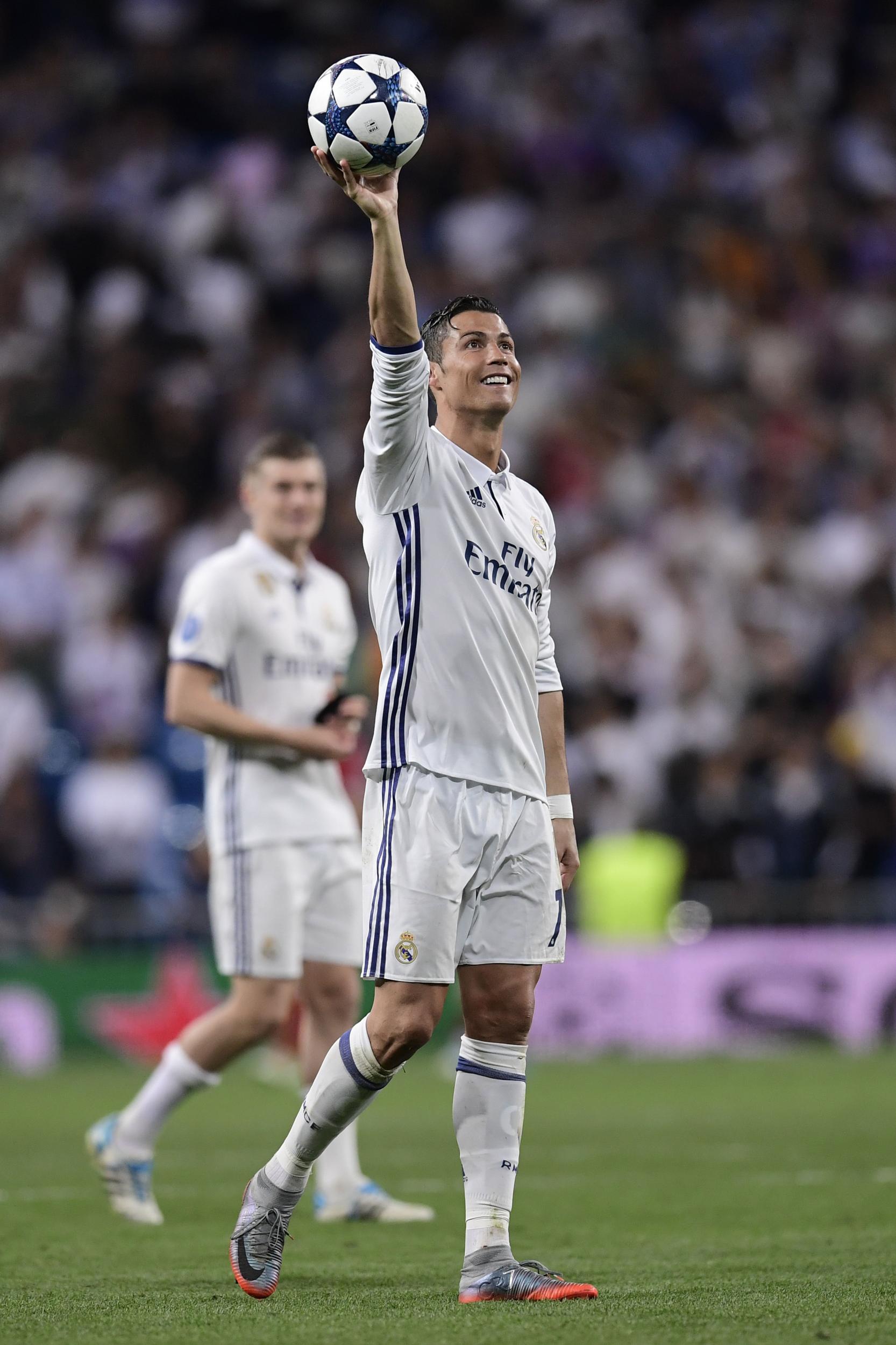 Ronaldo took home the match ball after a virtuoso display