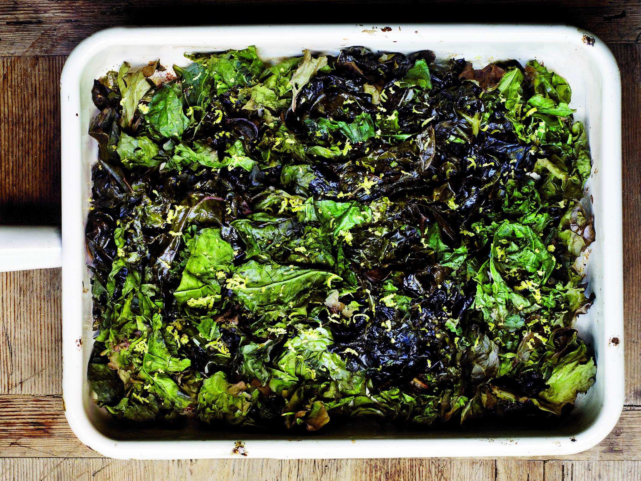 Jolly green oven: kale works a treat with a few usual suspects and lemon zest