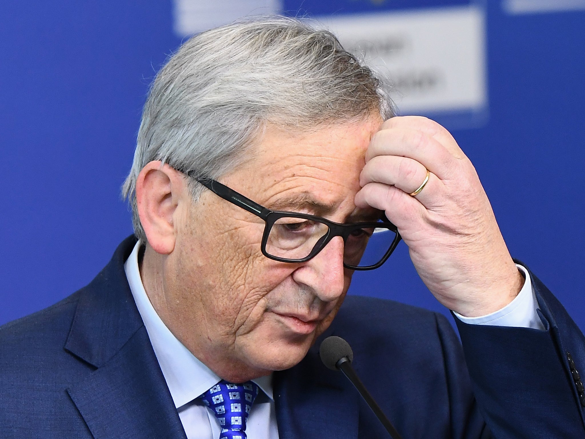 Jean-Claude Juncker described Theresa May as a 'tough lady'