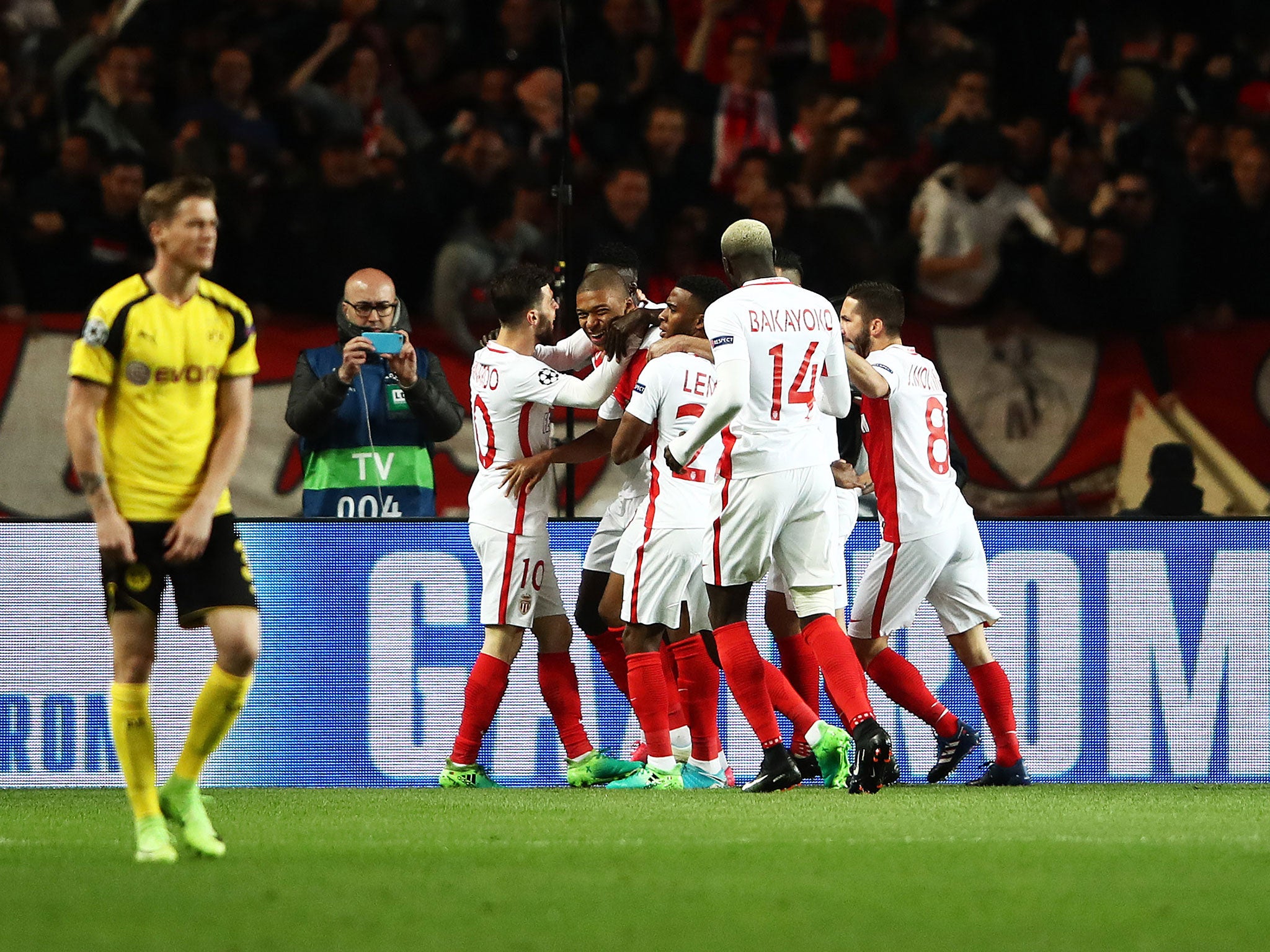 Monaco beat Dortmund to get to the final four