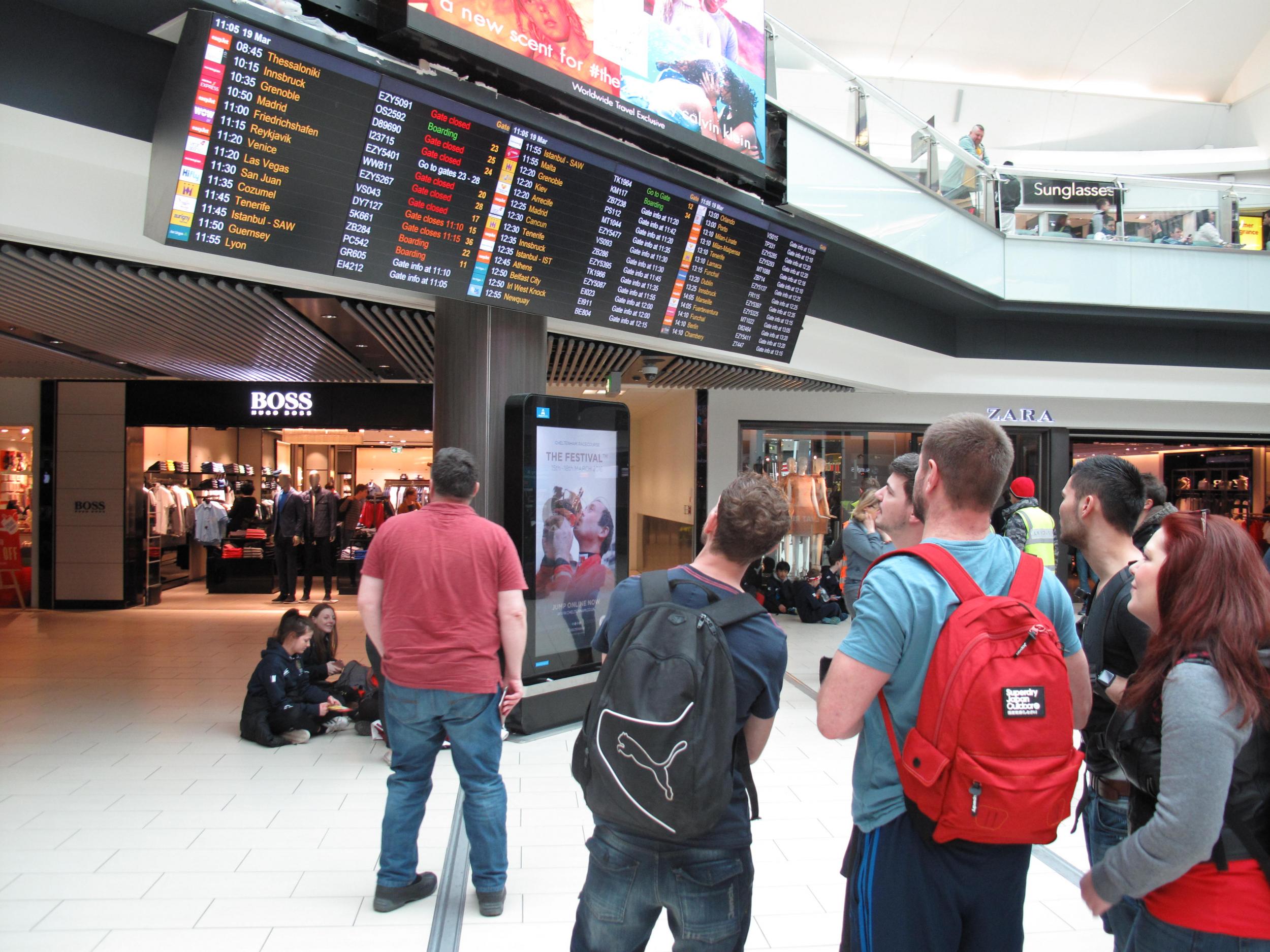 Screen time: two out of five arrivals and departures at Gatwick airport were more than 15 minutes late