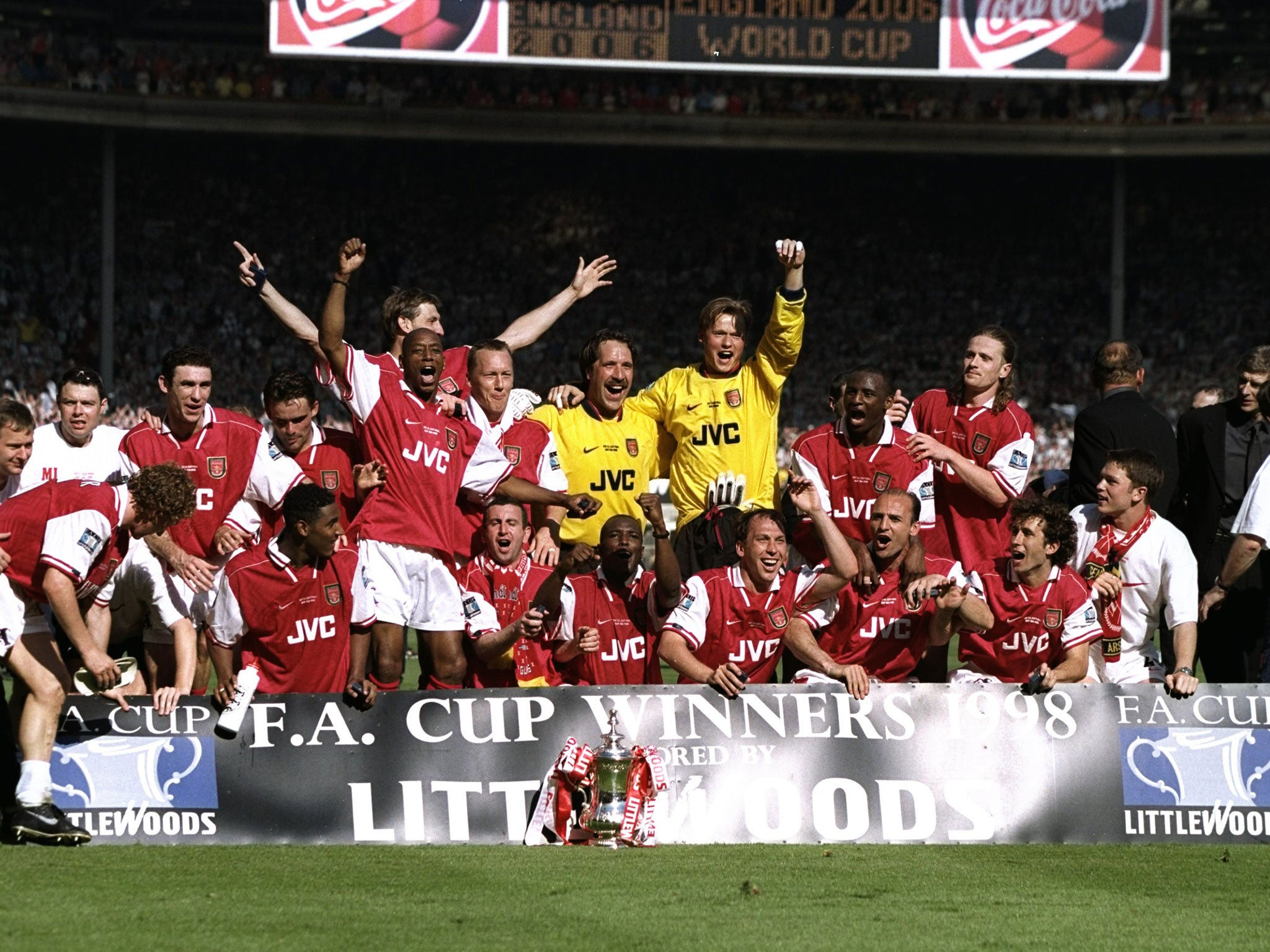 Wenger won his first FA Cup with Arsenal in 1998