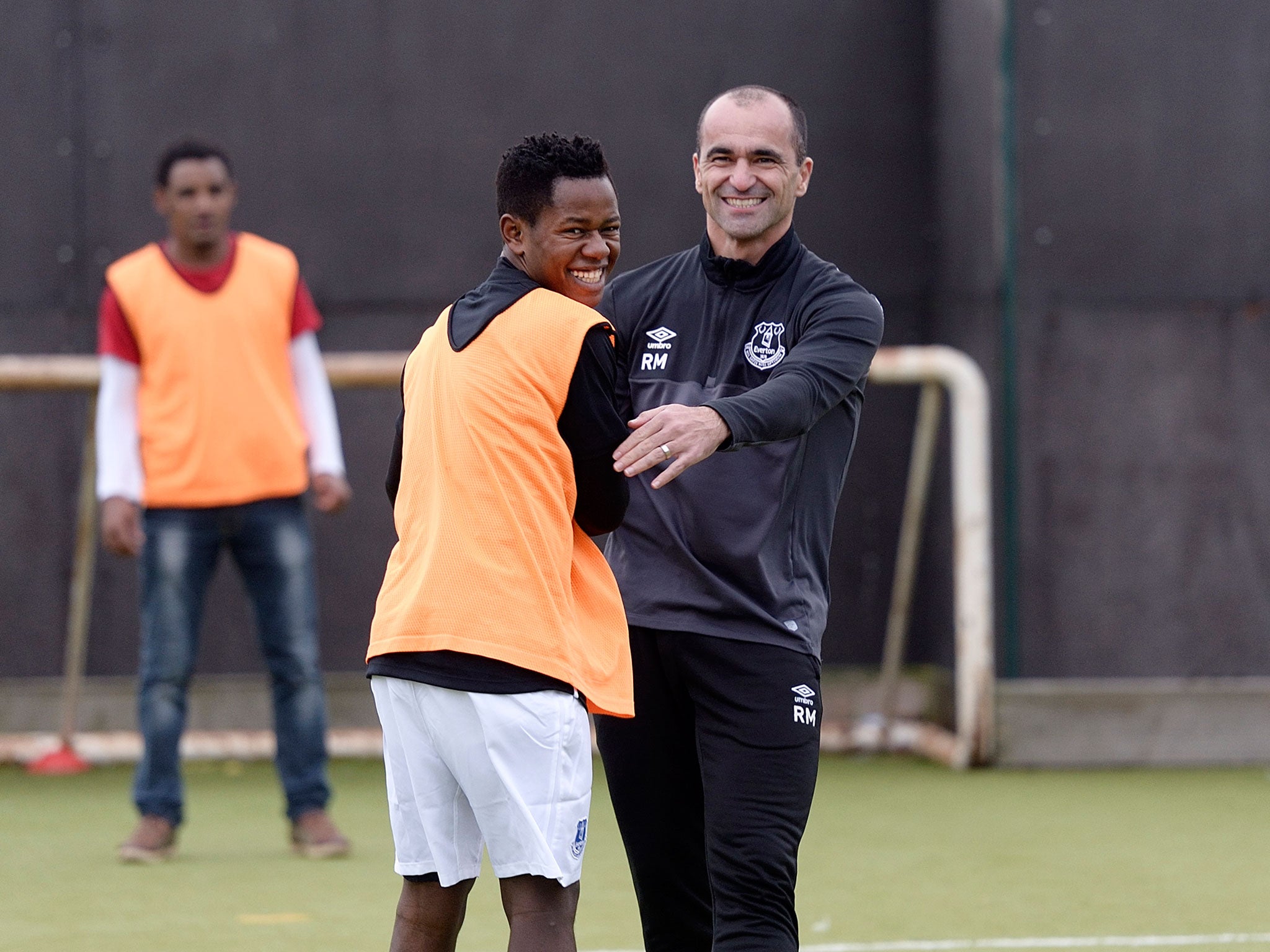 Jacob Vieira with Roberto Martinez in 2015