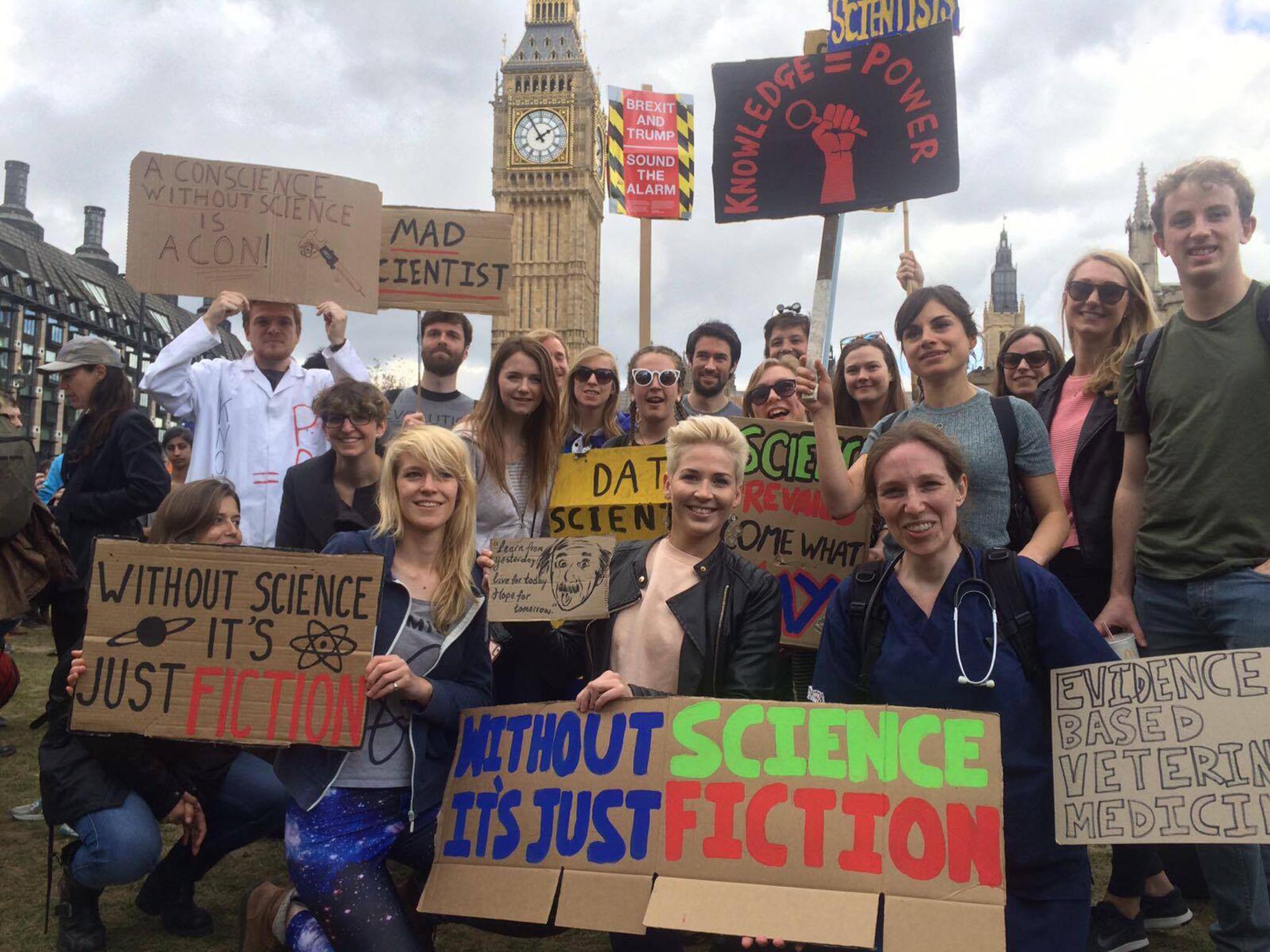 Thousands of people walked from the Natural History Museum in London to Parliament Square in the name of science and research