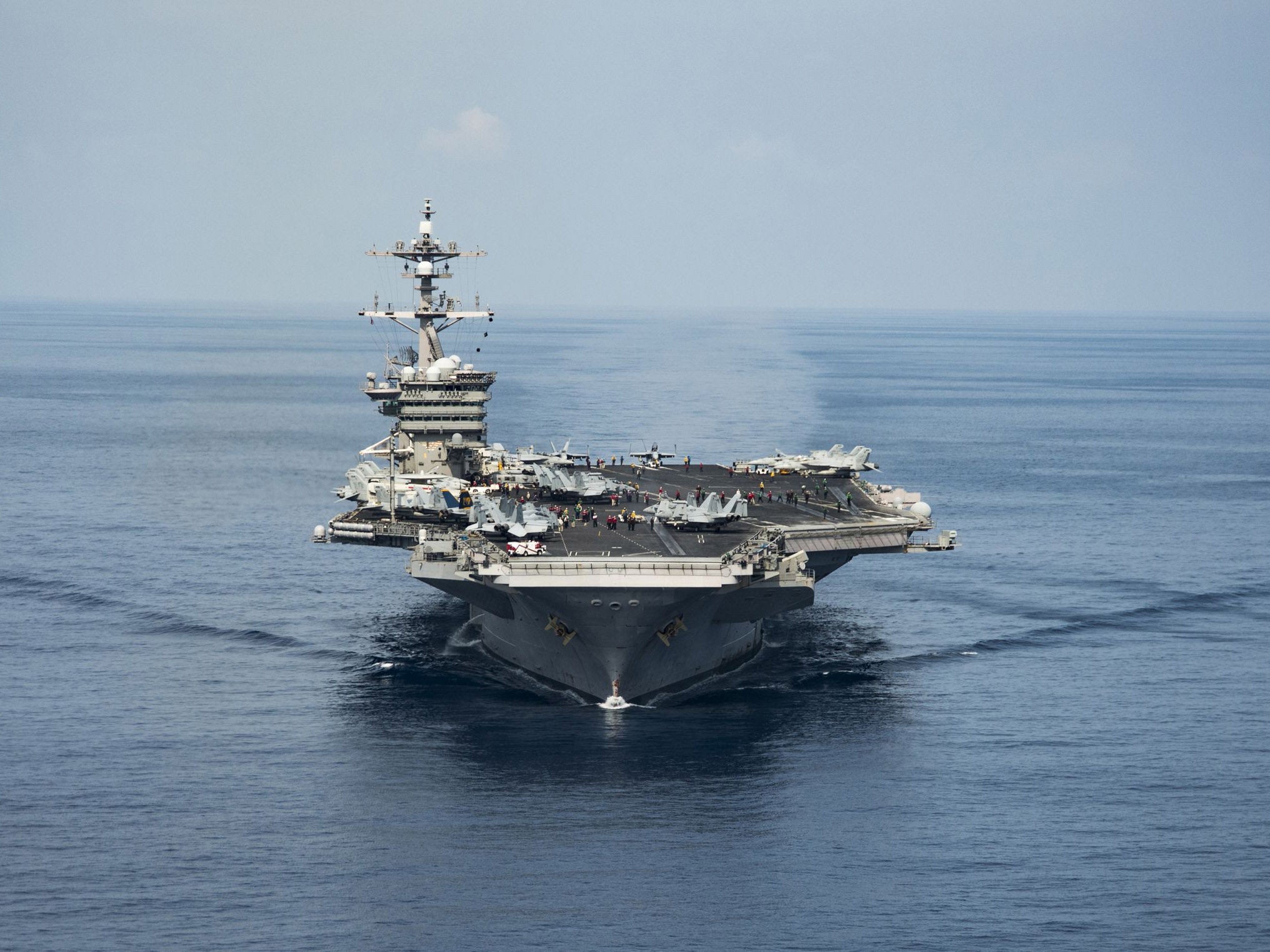 The US supercarrier Carl Vinson will arrive in the Sea of Japan in days, Mike Pence has said