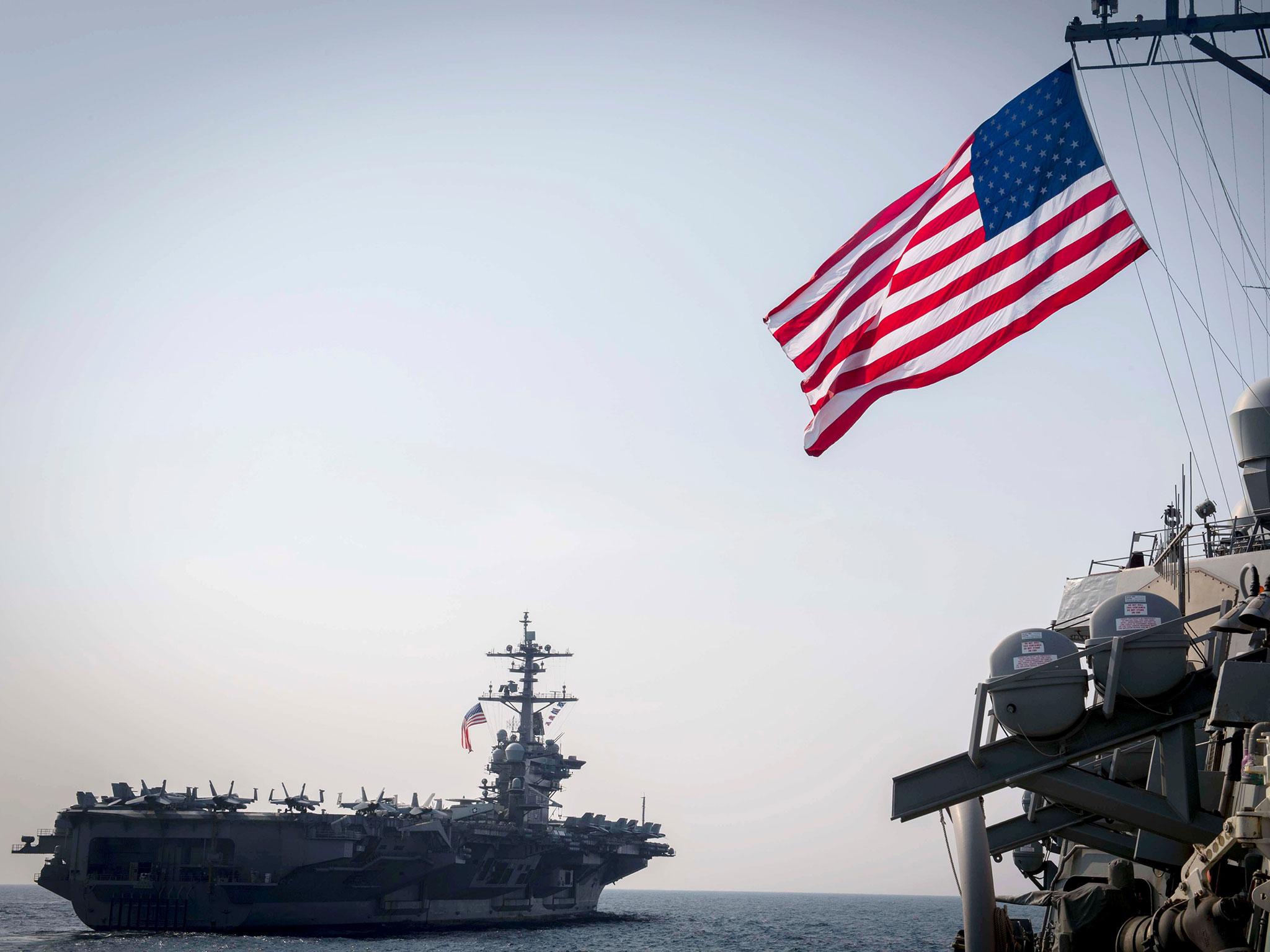 The strike force, led by the USS Carl Vinson, is heading for the Korean peninsular