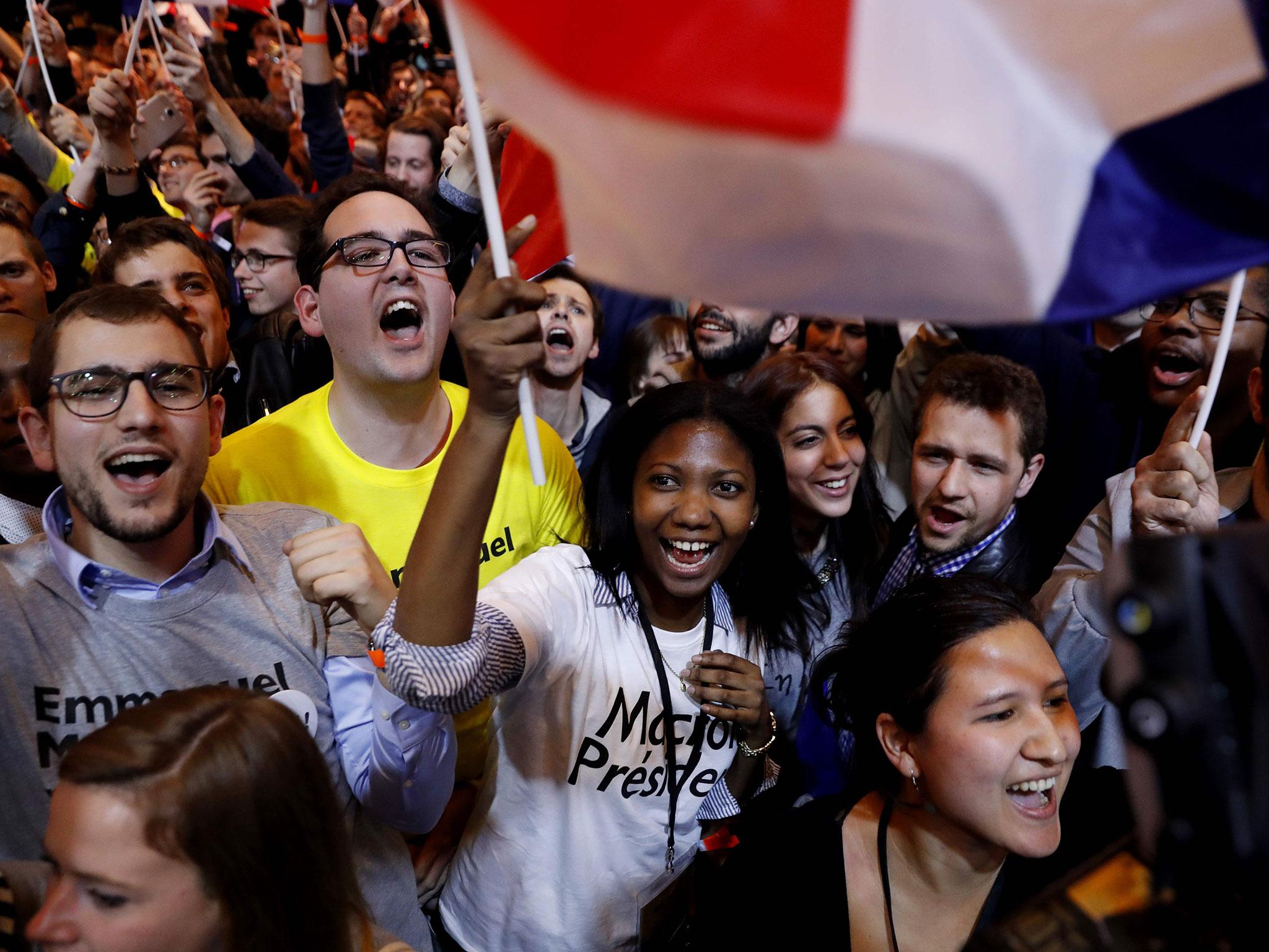 Macron mobilised support with his En Marche! movement