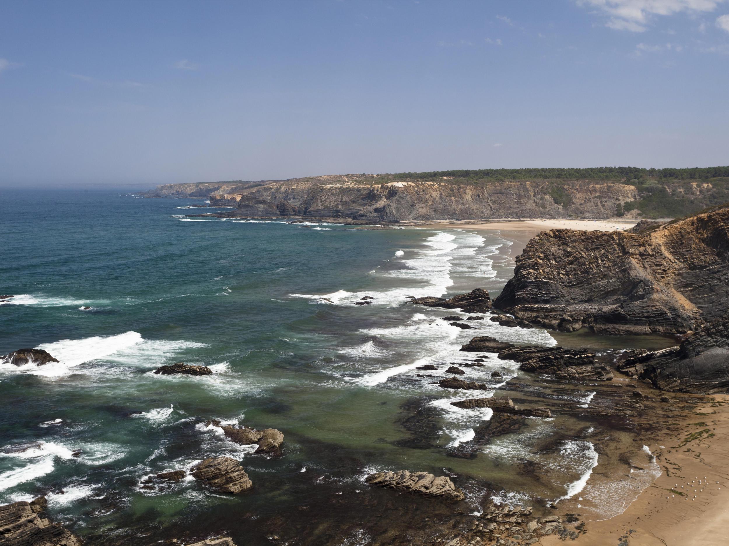 Strand bei Odeceixe, an Atlantic-facing beach that's popular with Portuguese locals