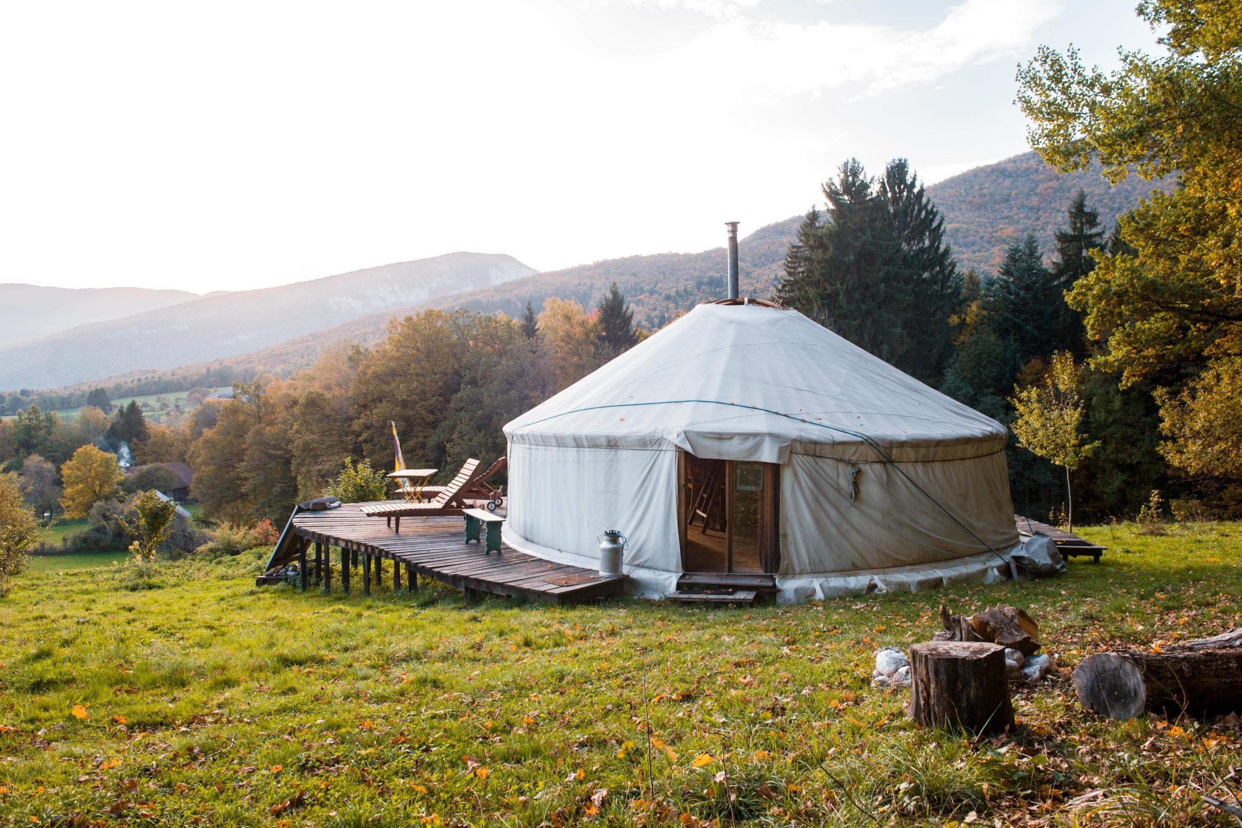 Everybody yurts: these digs can only be reached by snowshoe in winter