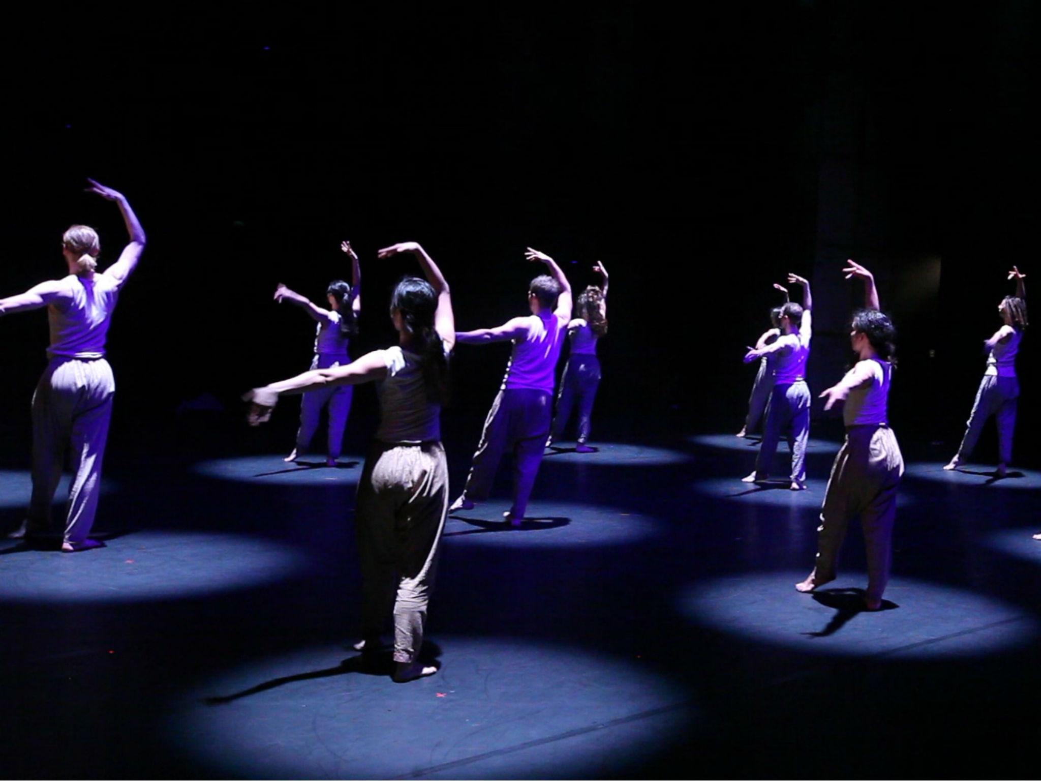 Dancers perform 'Requiem for Aleppo' at Sadler's Wells which included recorded testimony from the people of Aleppo