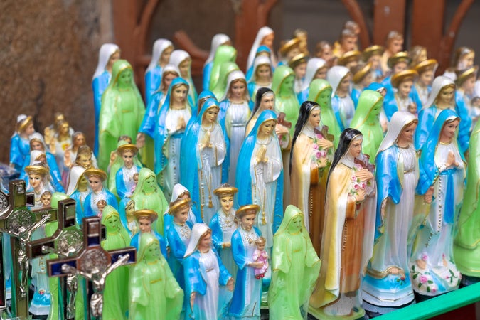 There are a wide range of neon Virgin Marys to choose from