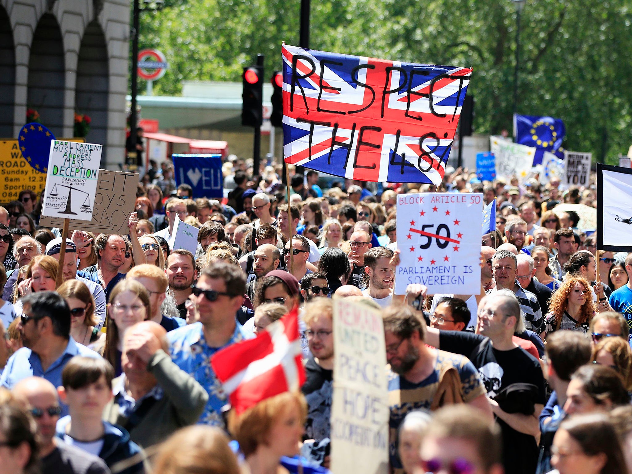 45 per cent of the 1,590 surveyed said they thought Brexit was the wrong decision