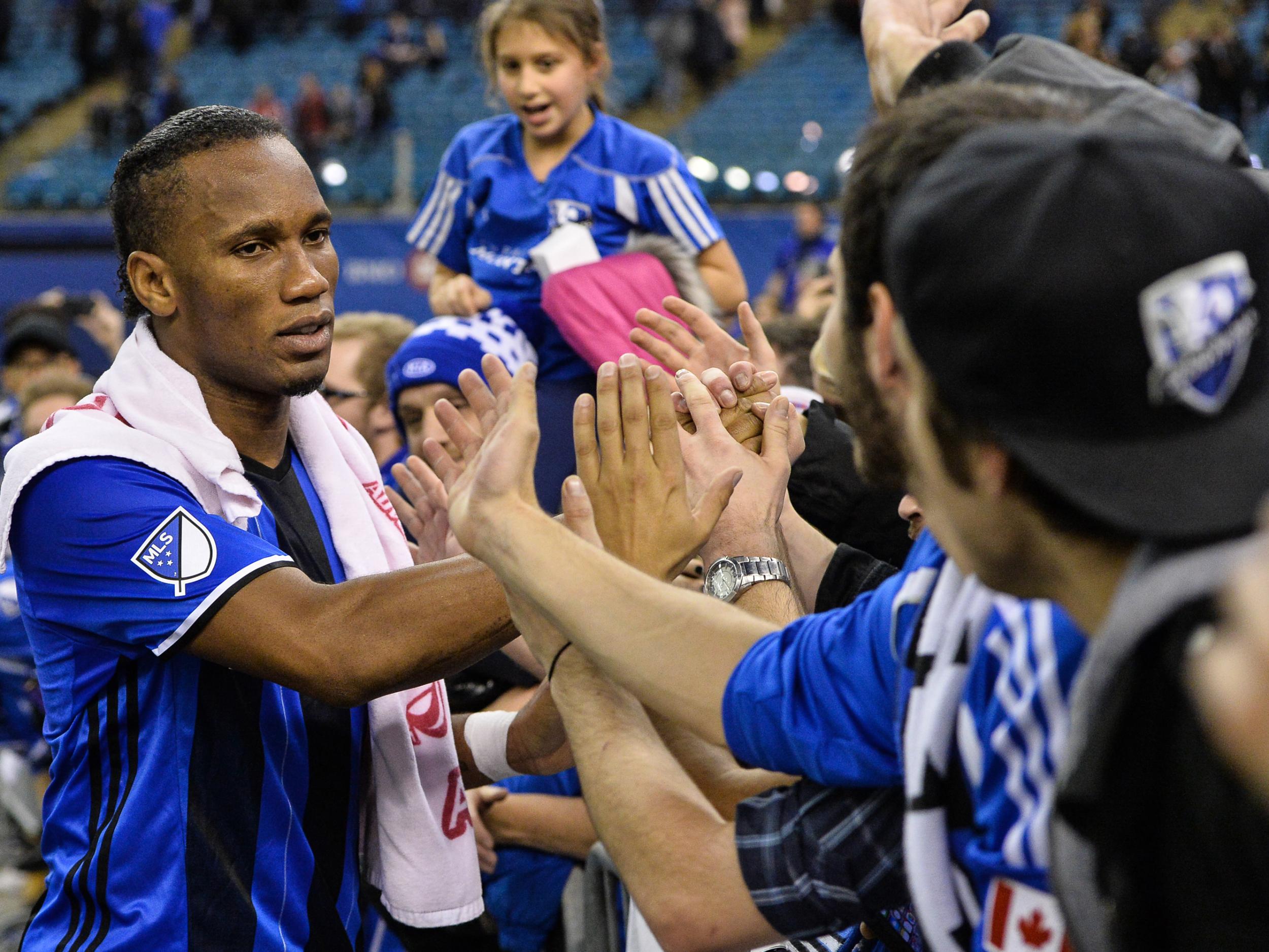 Drogba previously played for MLS team Montreal Impact (Getty )