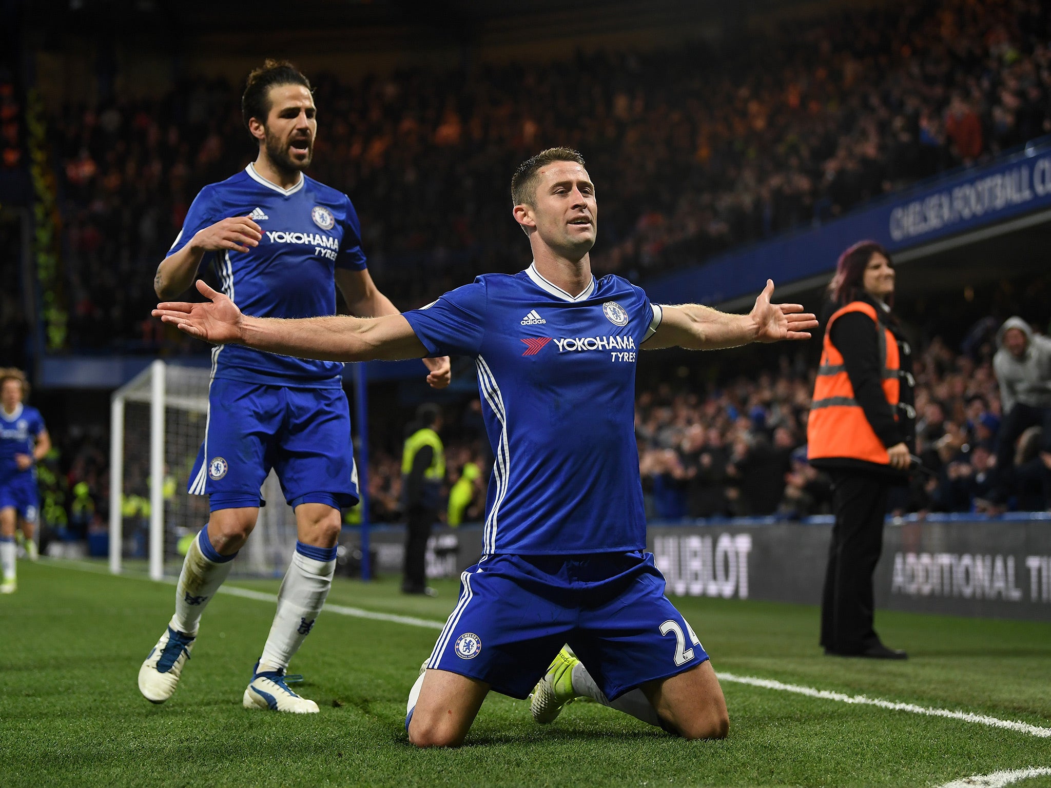 Cahill restored calm just before half-time