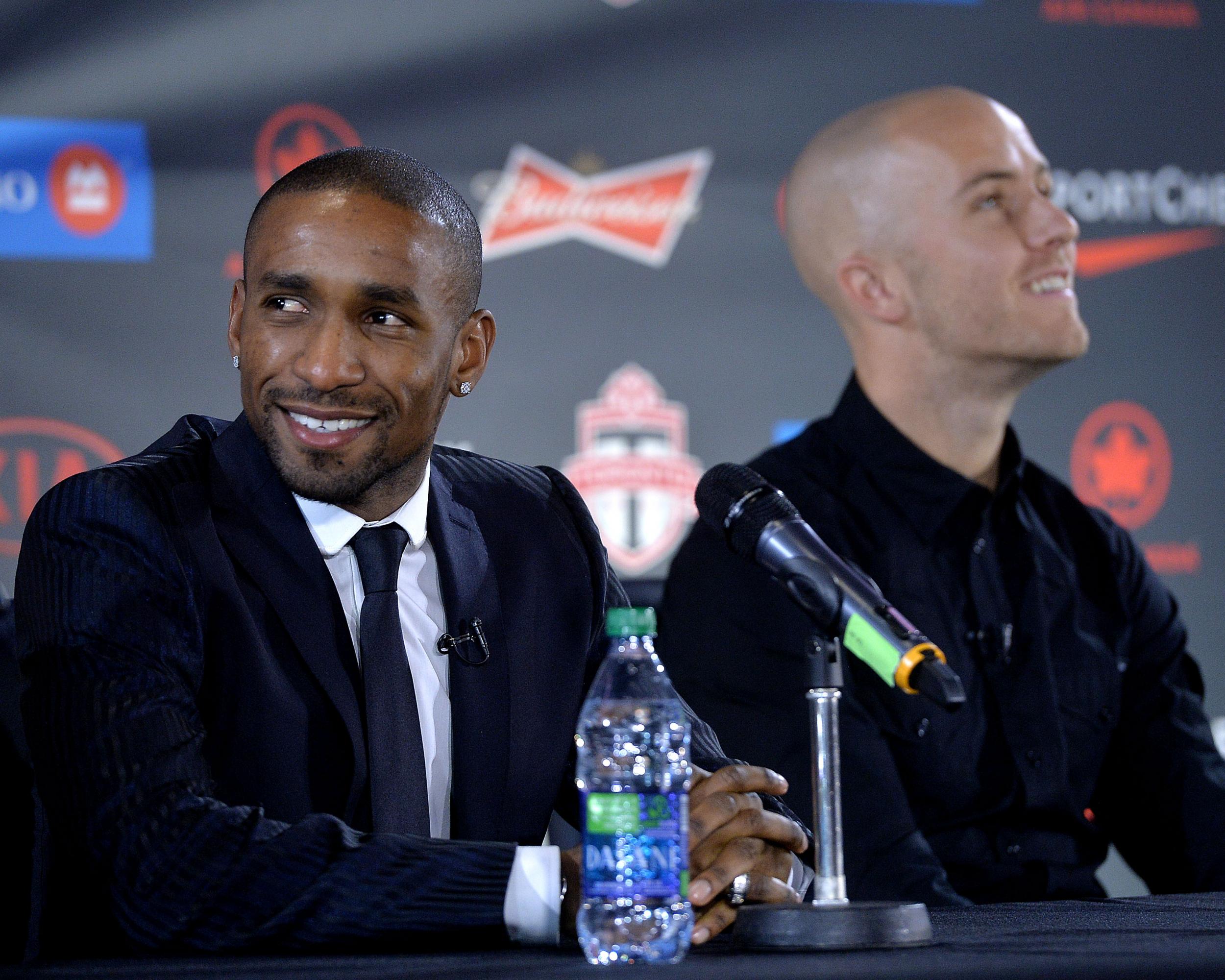 Jermain Defoe is unveiled as a Toronto FC player in 2014