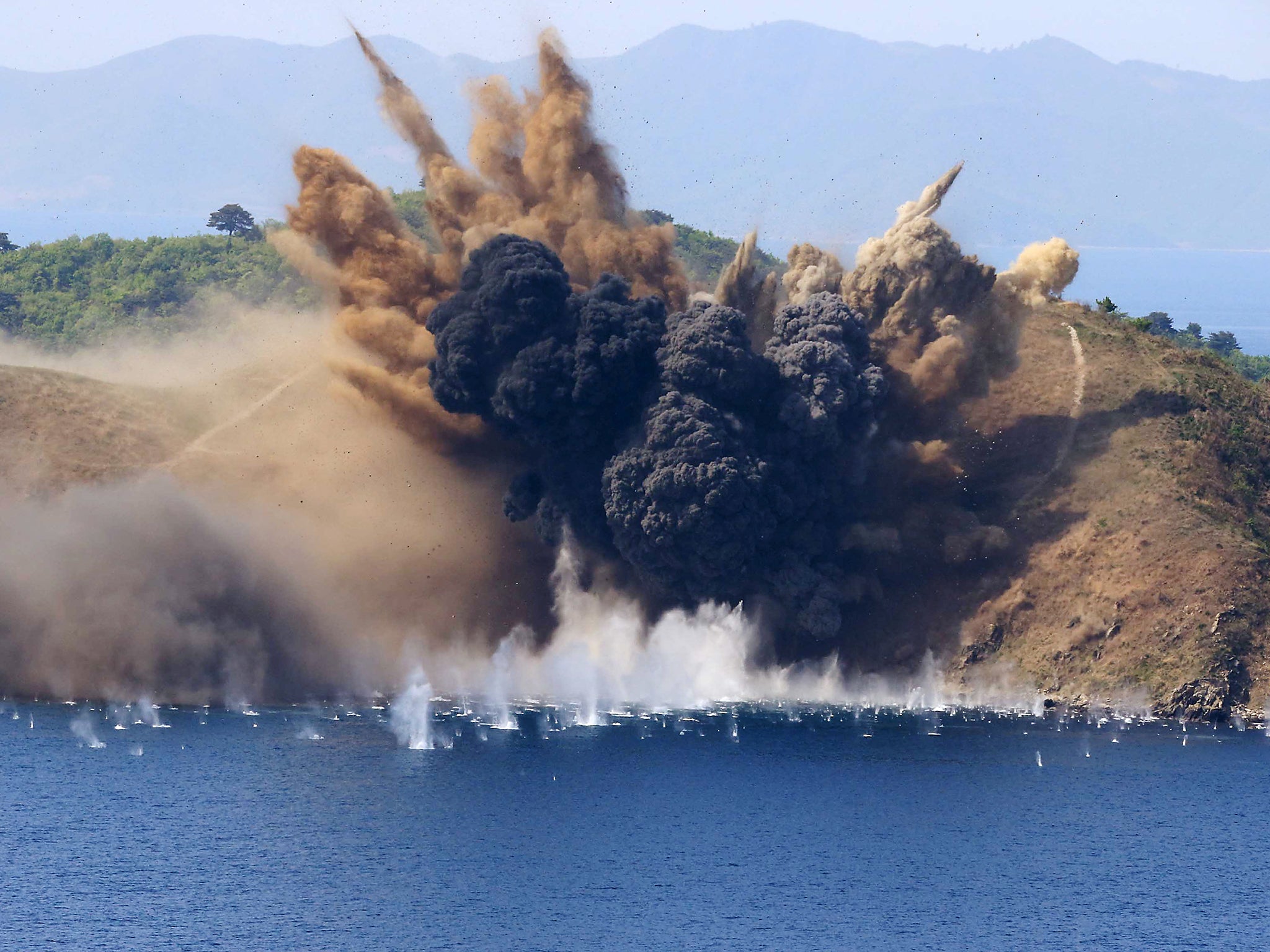 A military drill marking the 85th anniversary of the establishment of the Korean People's Army (KPA)