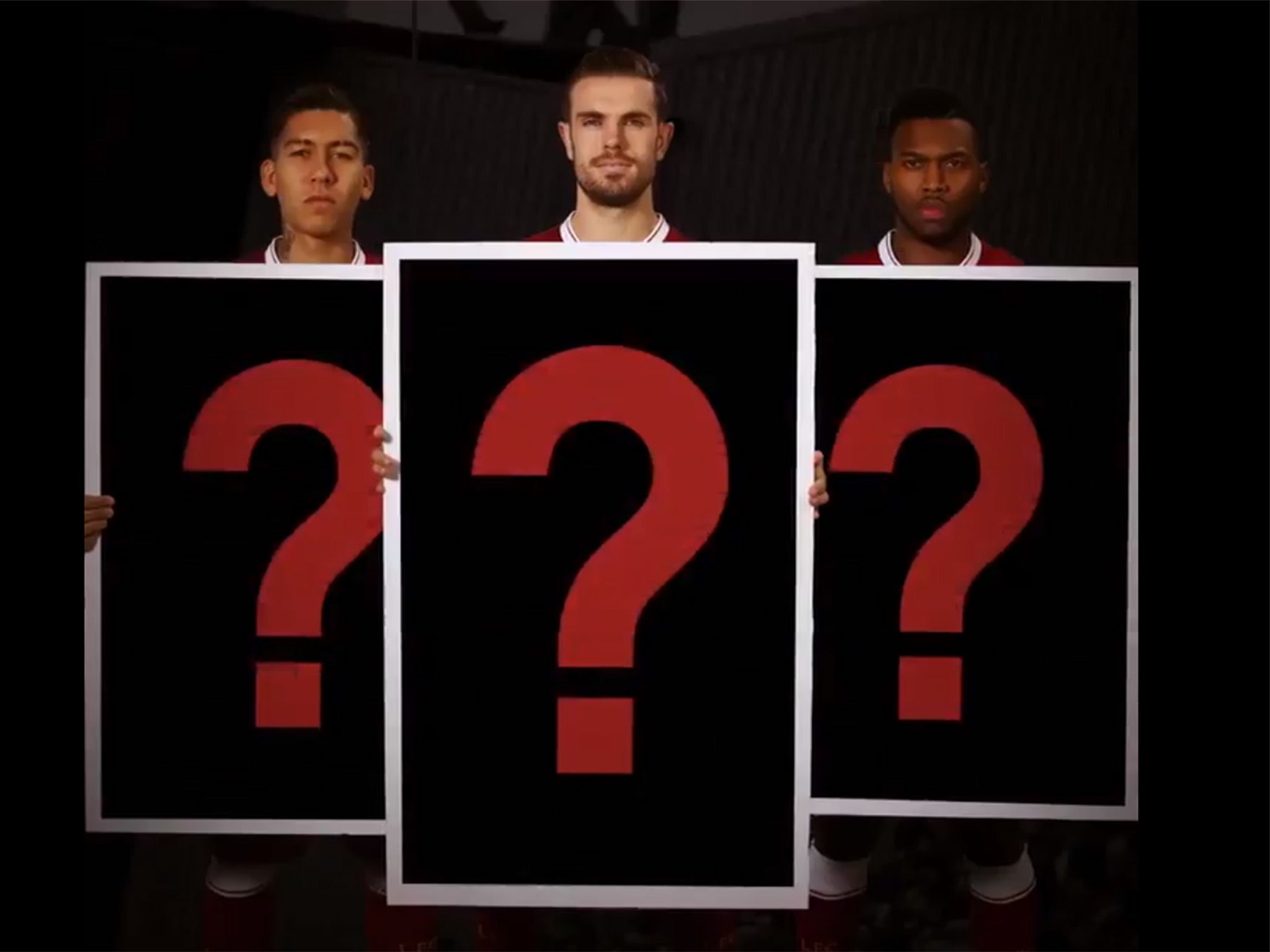 Roberto Firmino, Jordan Henderson and Daniel Sturridge tease Liverpool's new home kit