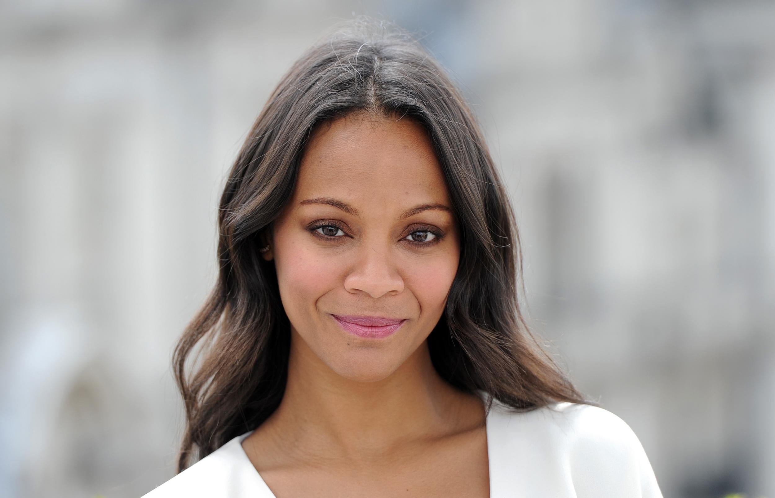 Zoe Saldana at the Guardians of the Galaxy photocall