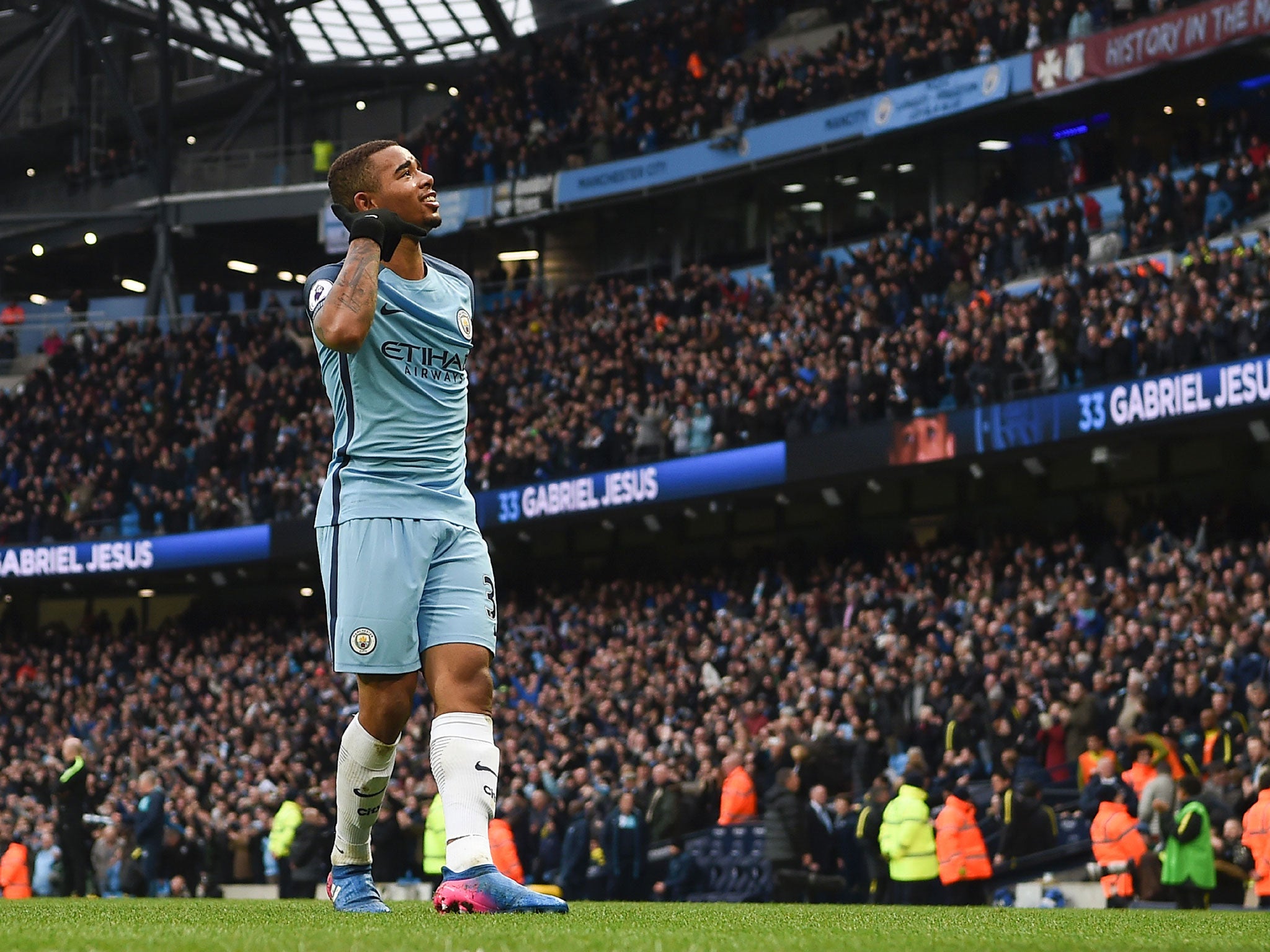 After recovering from a broken metatarsal within the space of 10 weeks, Gabriel Jesus could feature in the Manchester United derby