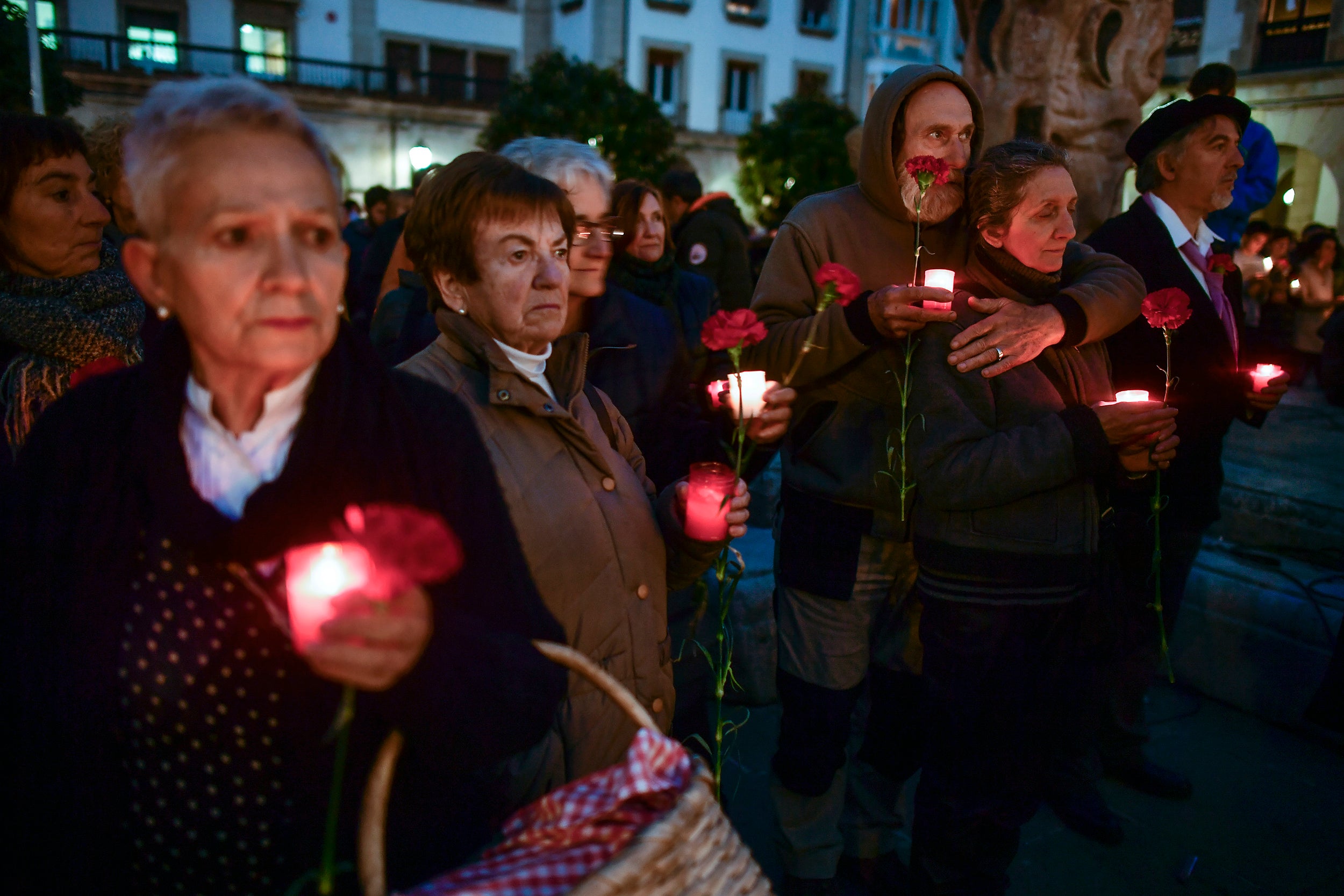 People gathered in the streets of Guernica on Wednesday to pay tribute to the victims of the 1937 massacre