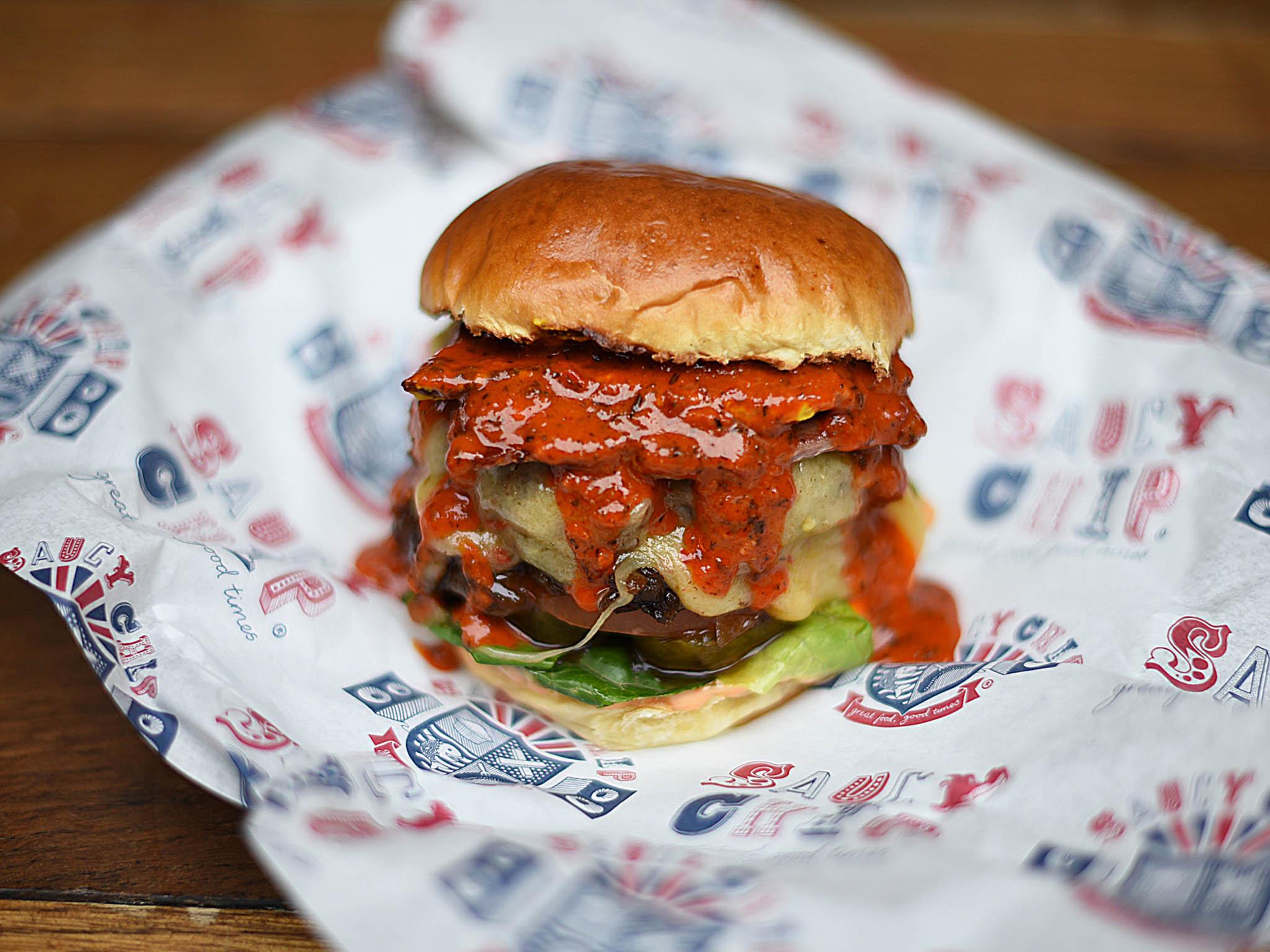 Dripping with goodness: Saucy Chip’s Saucy Devil Burger