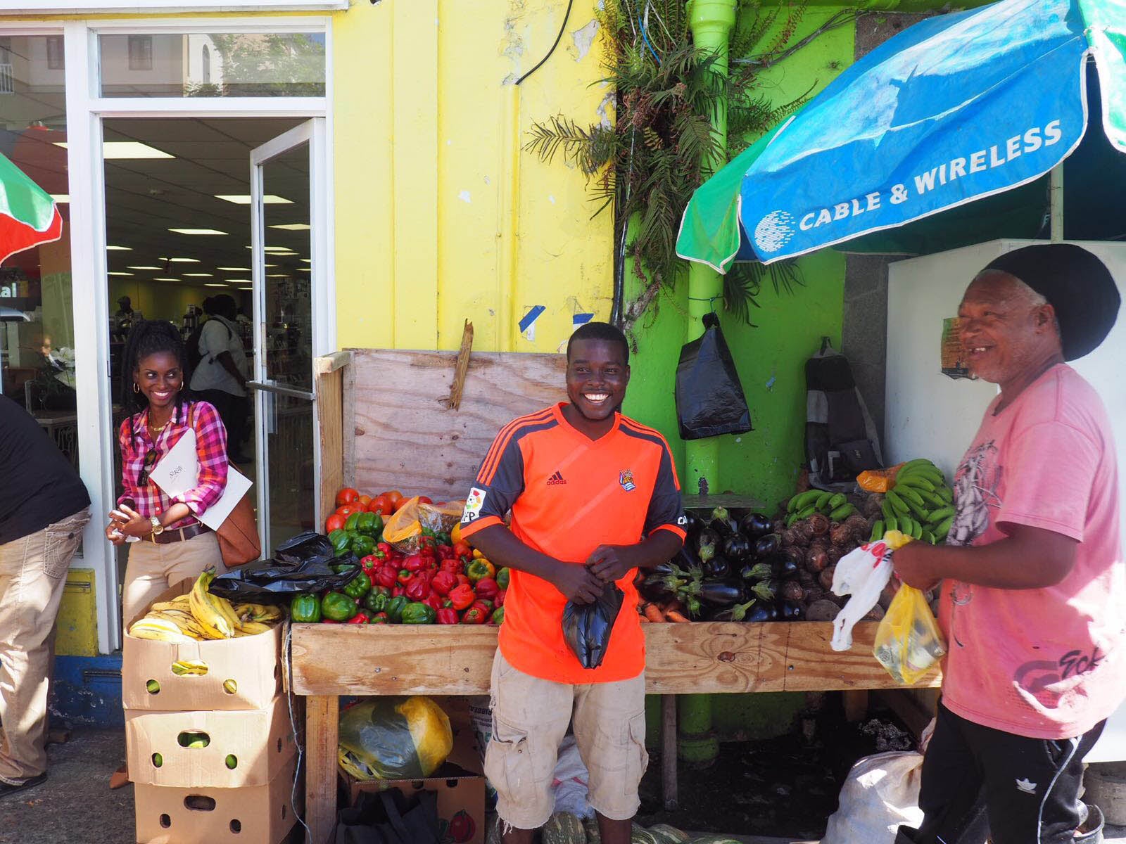 Moses' fruit and vegetable stall is one of Roger's go to for ingredients for his restaurant