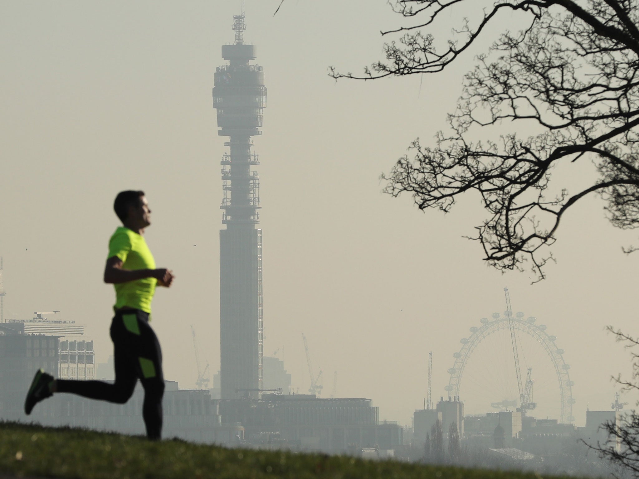 A view of the London skyline from Primrose Hill