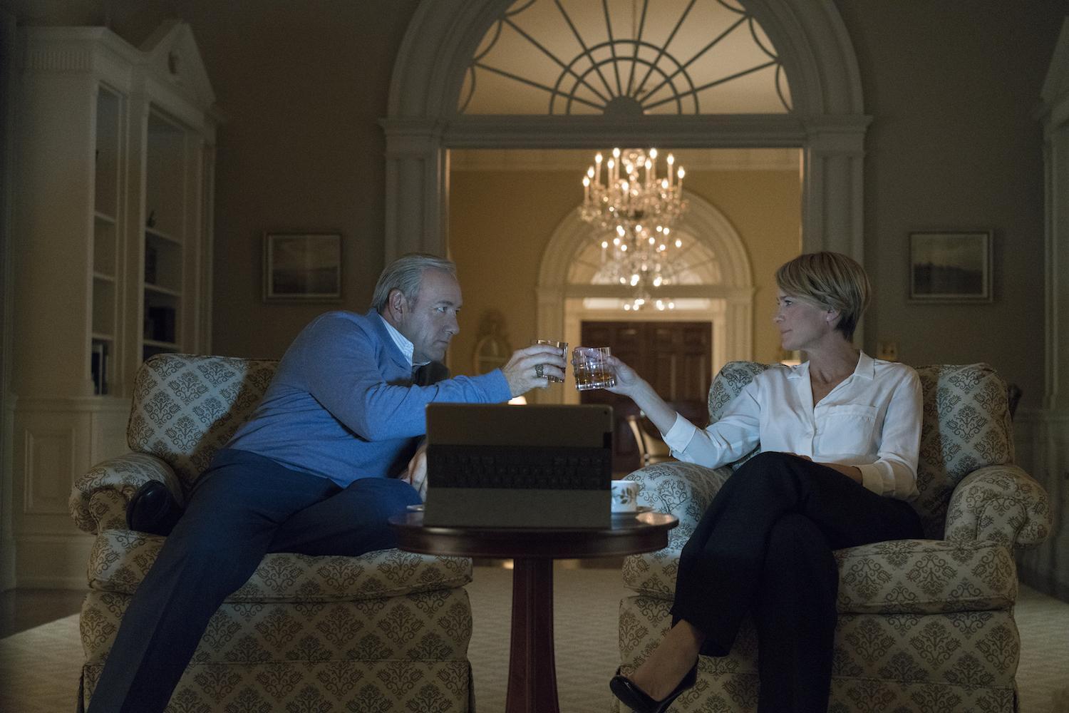 Kevin Spacey and Robin Wright in House of Cards