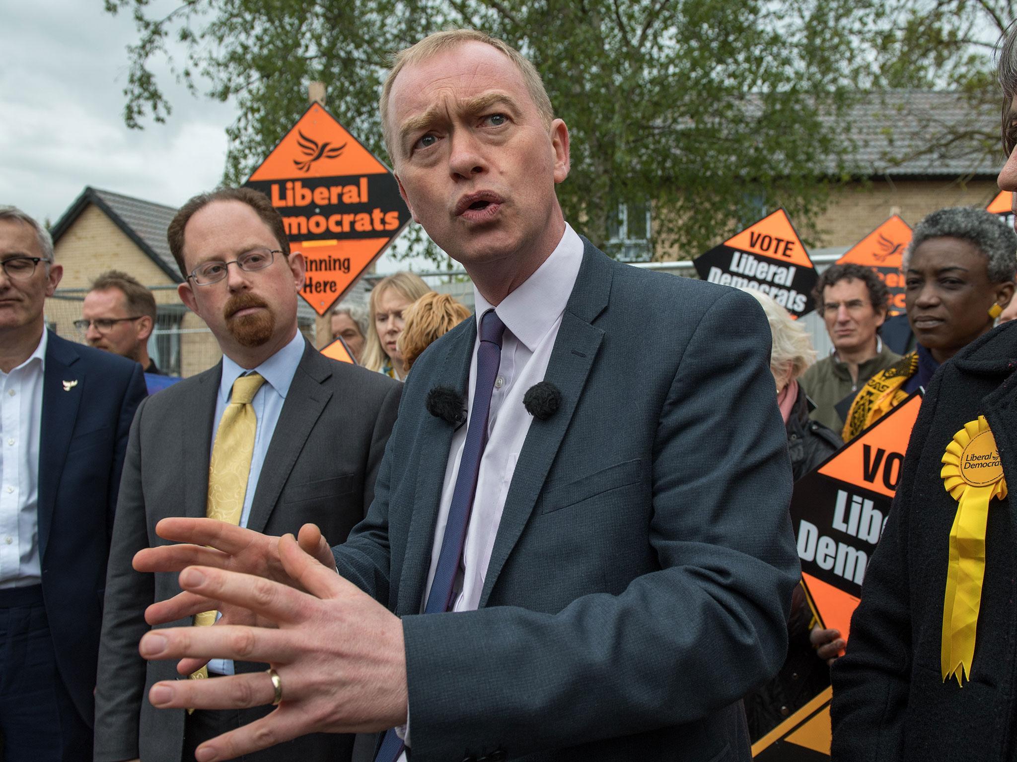 Tim Farron has stated his ambition to be leader of the opposition