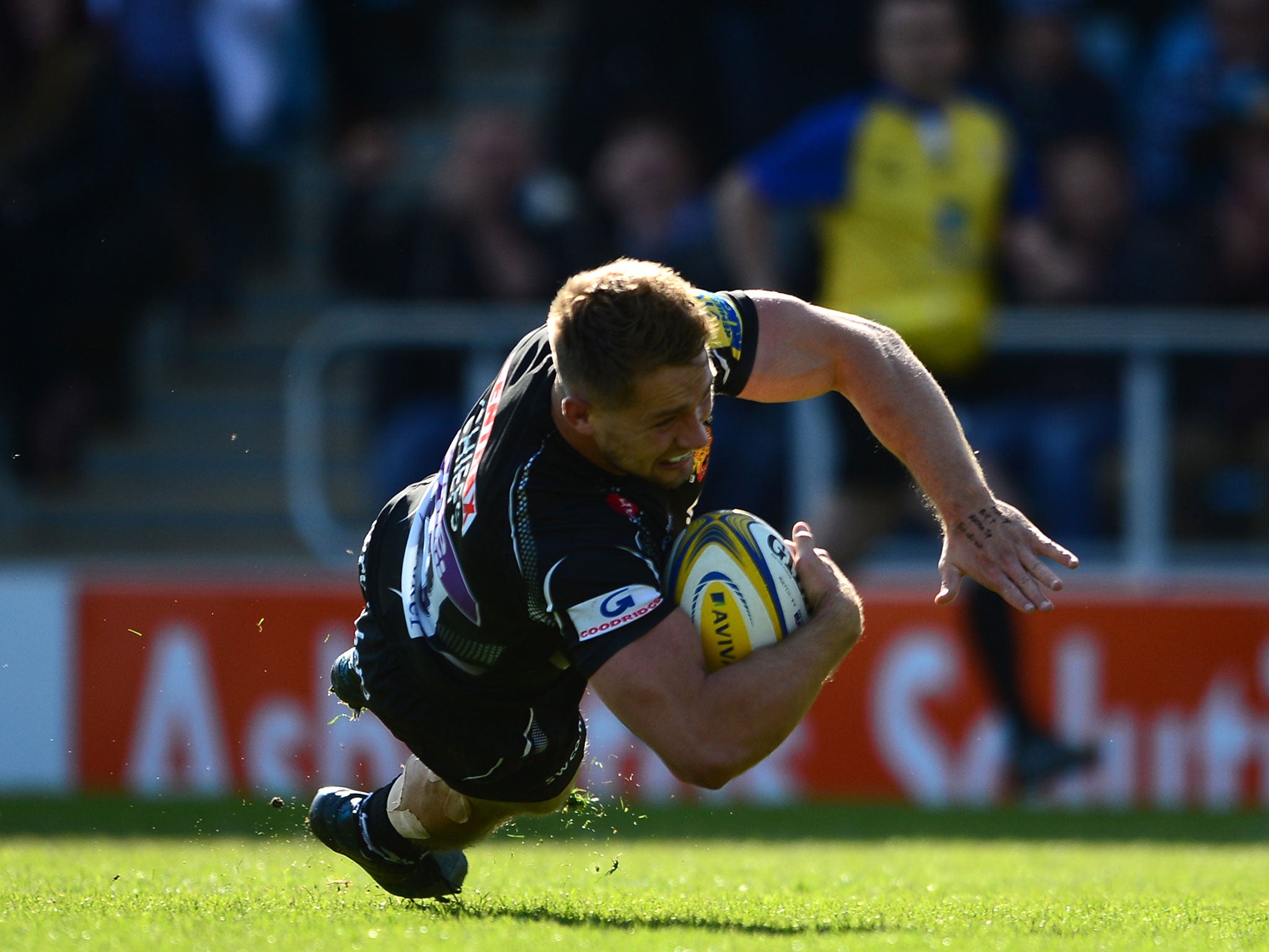 The bonus-point win puts Exeter level on points with Wasps