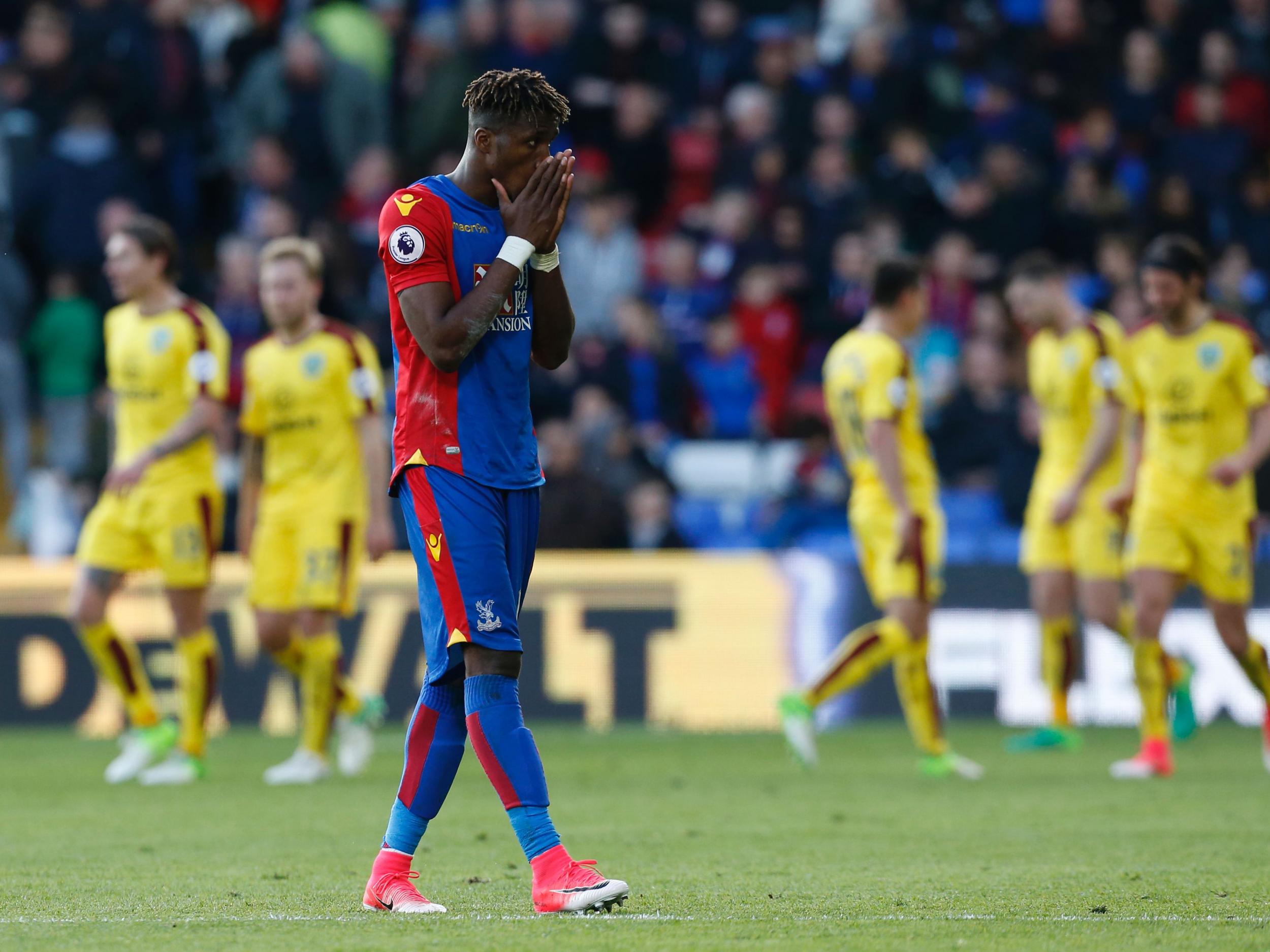 Zaha was repeatedly fouled by Flanagan