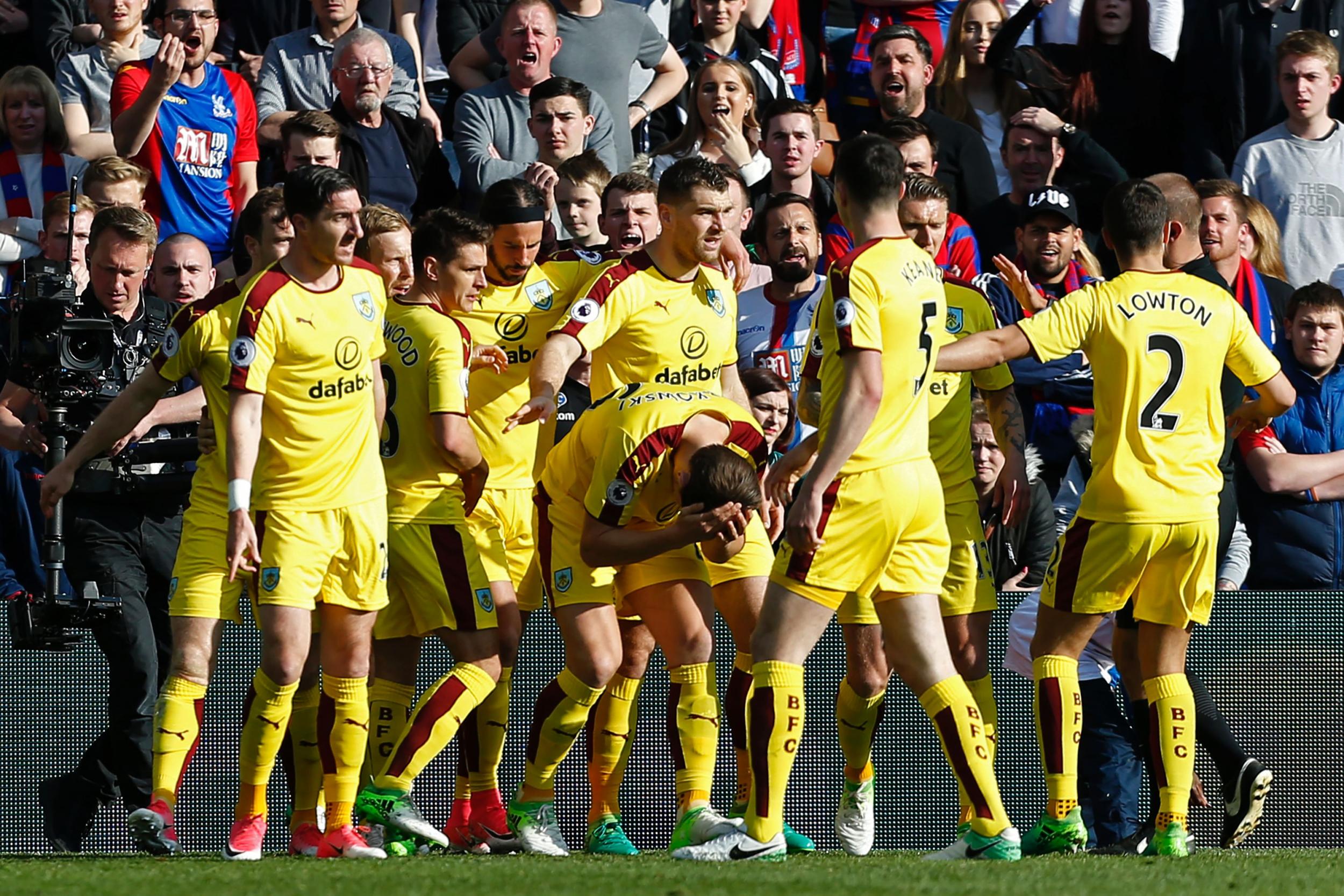 Tarkowski was struck by a lighter while celebrating