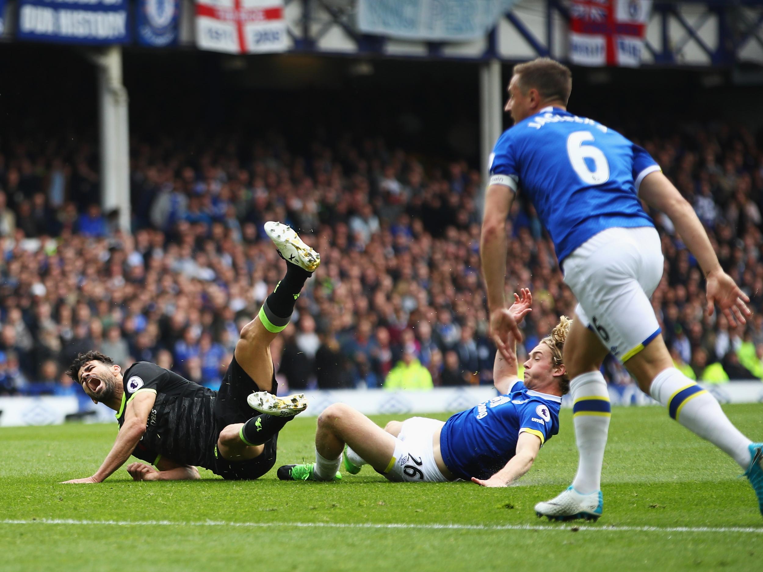 Everton and Chelsea in action at Goodison Park