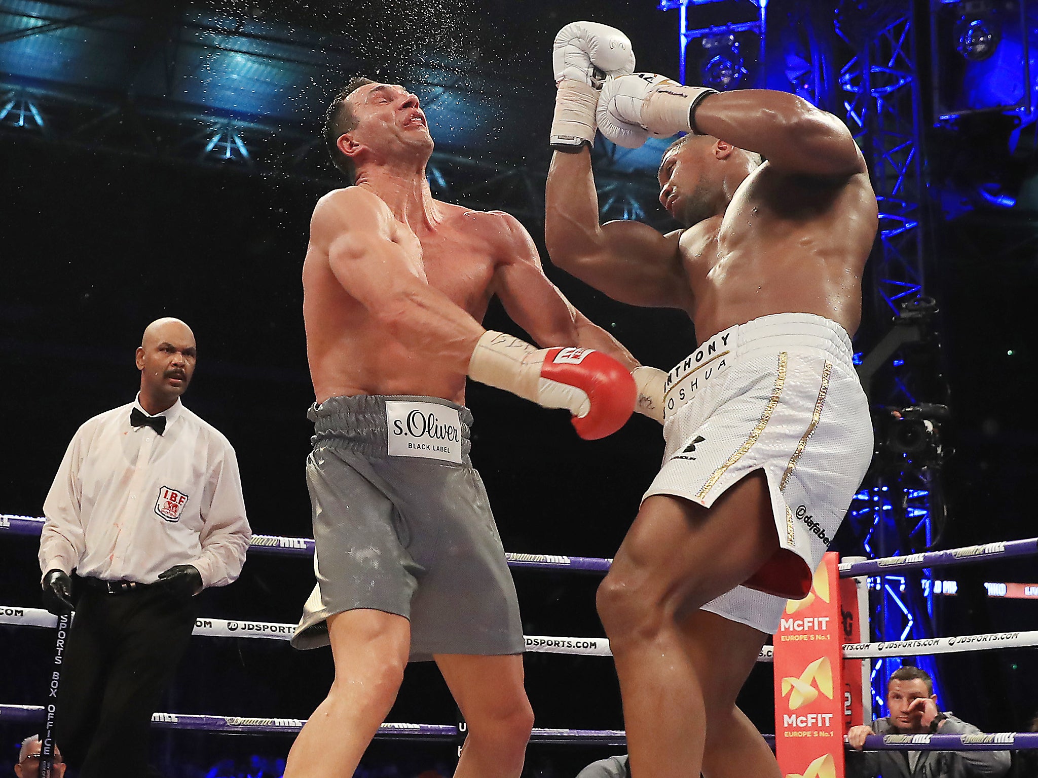 Anthony Joshua's win over Wladimir Klitschko was one of the moments of 2017 (Getty)