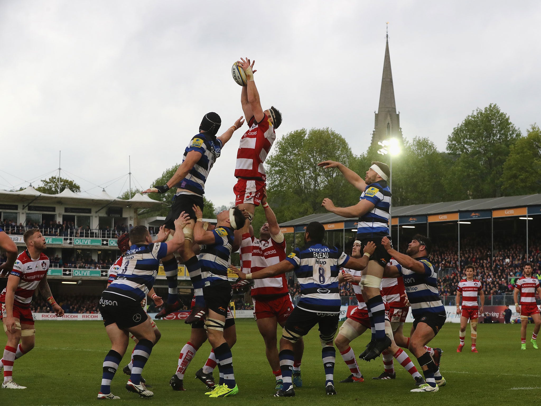 The two sides compete for a line-out