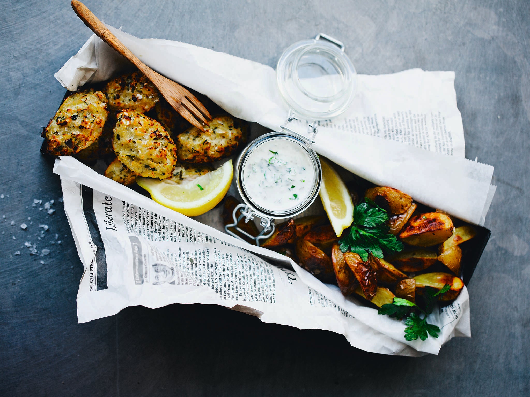 There’s nothing fishy about this veggie fish and chips