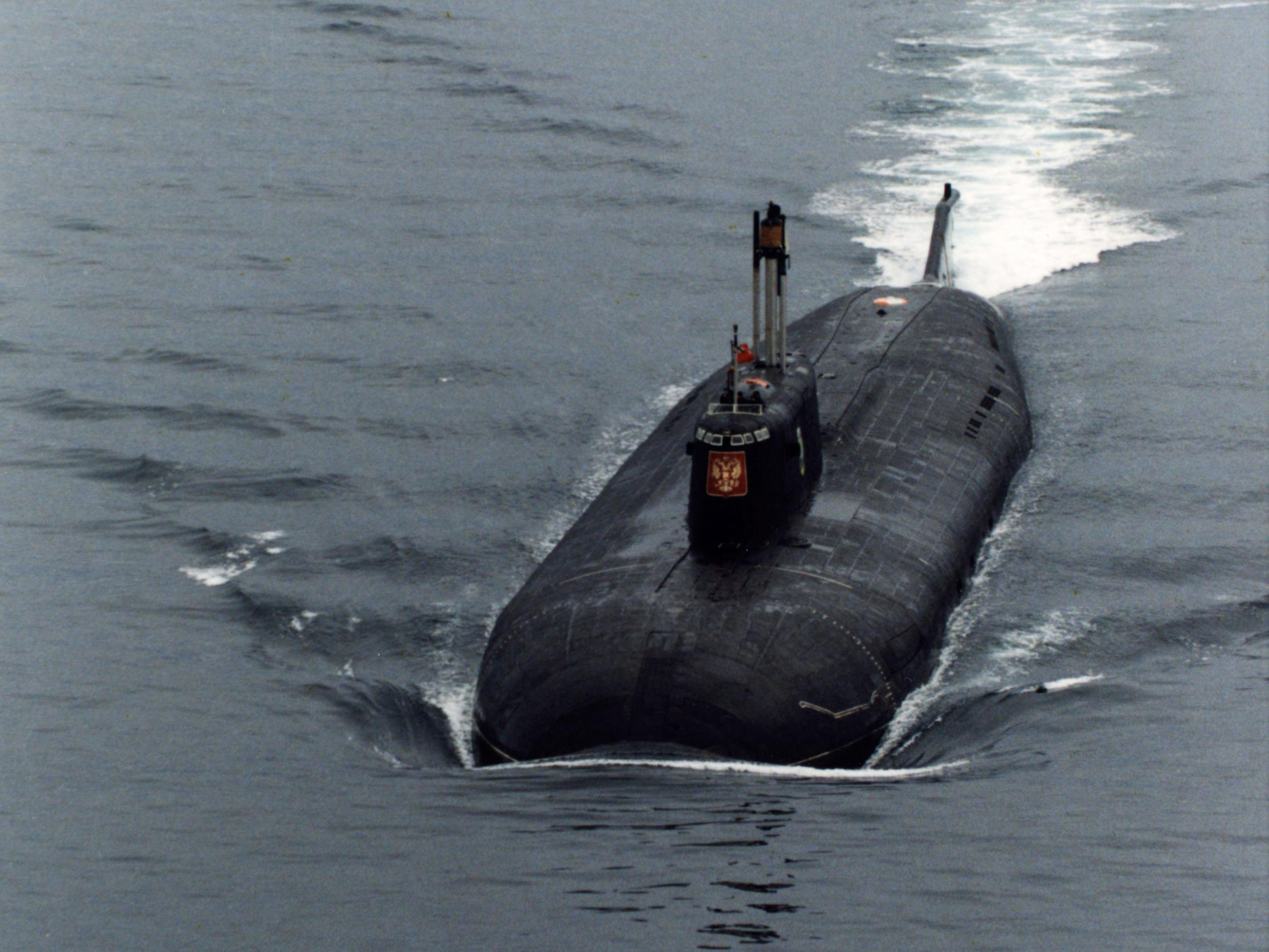 A Russian nuclear submarine on operations. A former Kremlin spokesman has claimed the country is 'seeding' nuclear weapons along the US coast