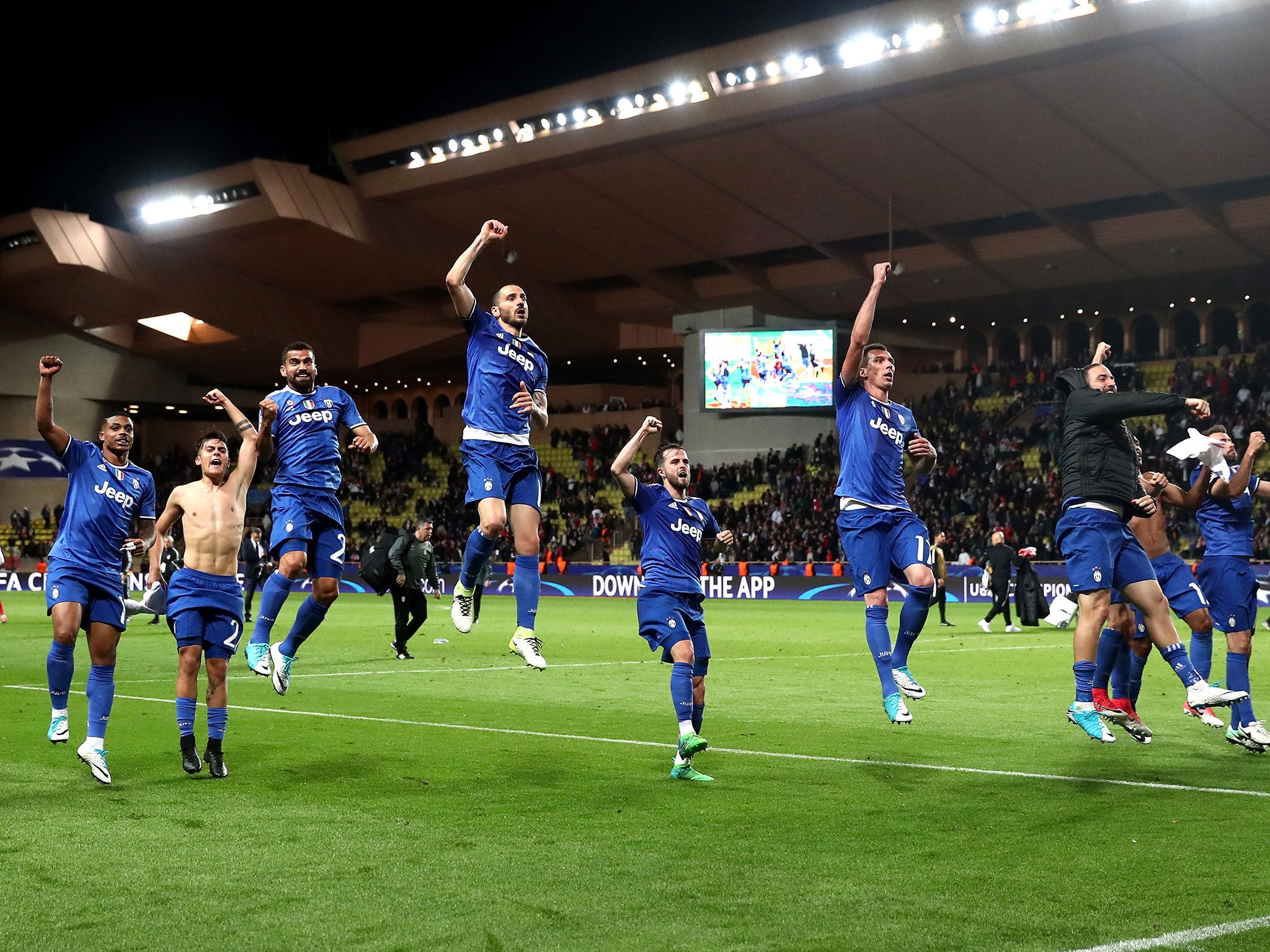 Juventus celebrate their victory