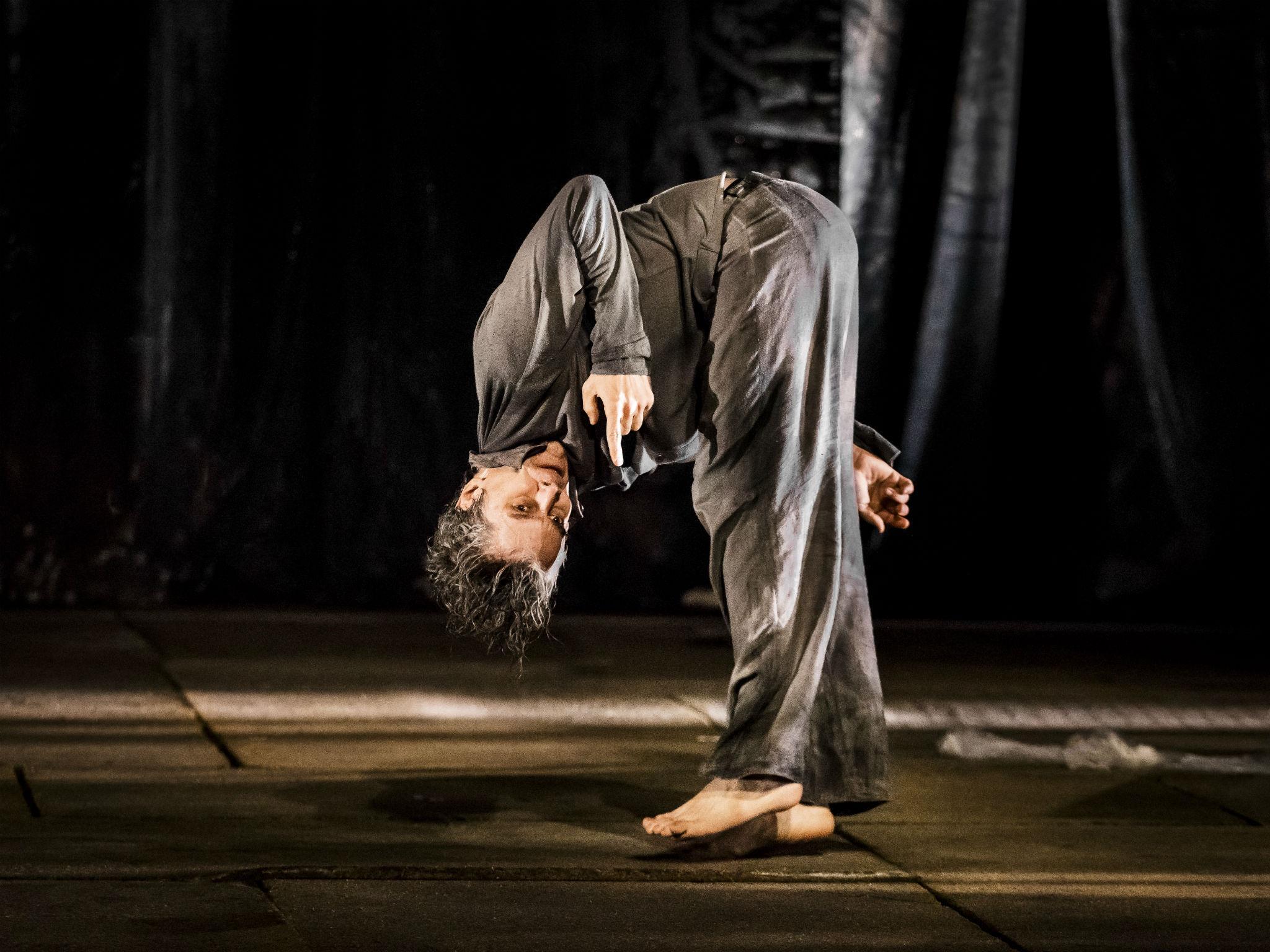 The Swiss circus performer and director James Theirrée performing in his show 'The Toad Knew' at Sadler's Wells