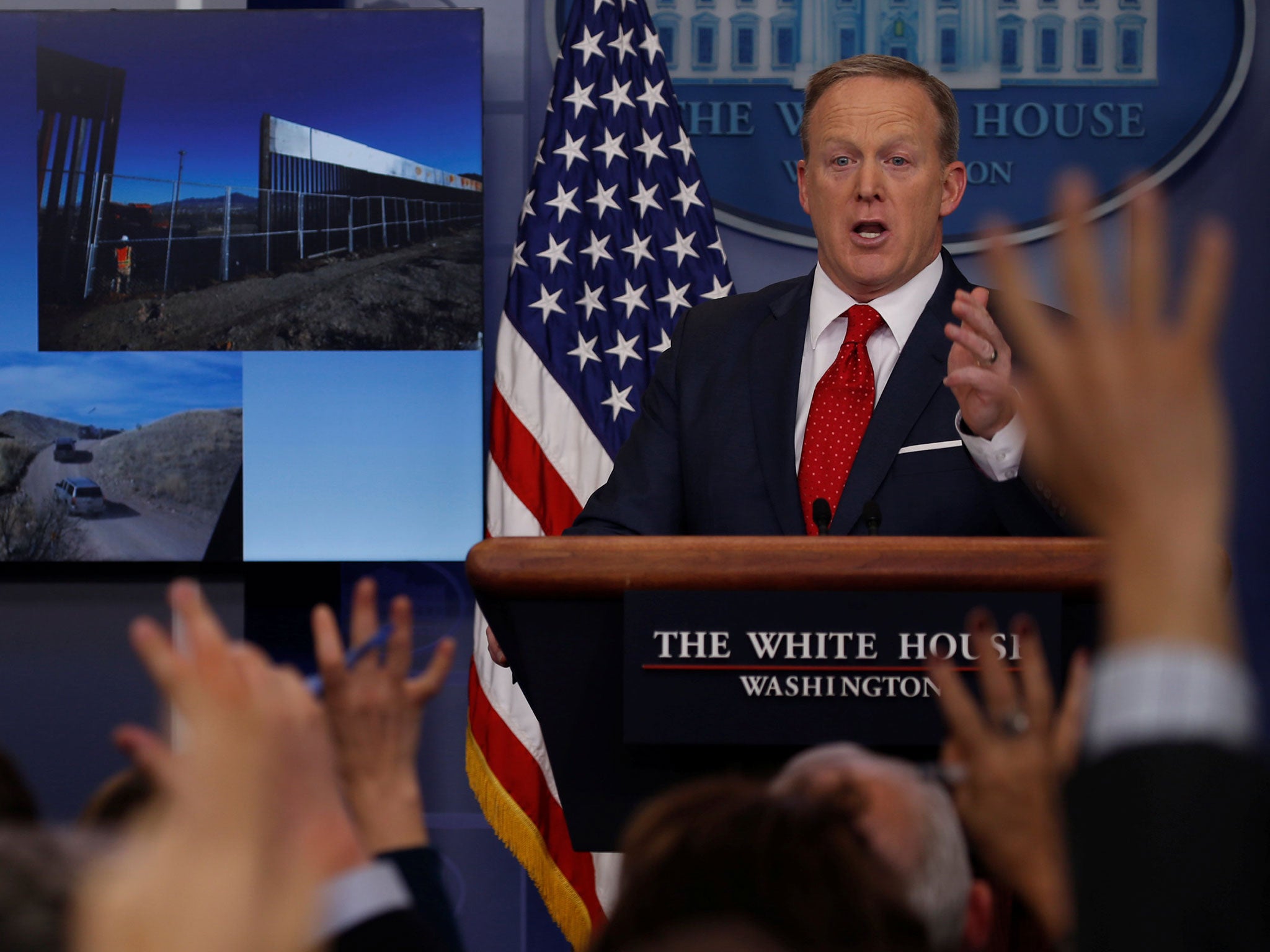 White House Press Secretary Sean Spicer holds his daily briefing at the White House in Washington, U.S. May 3, 2017.