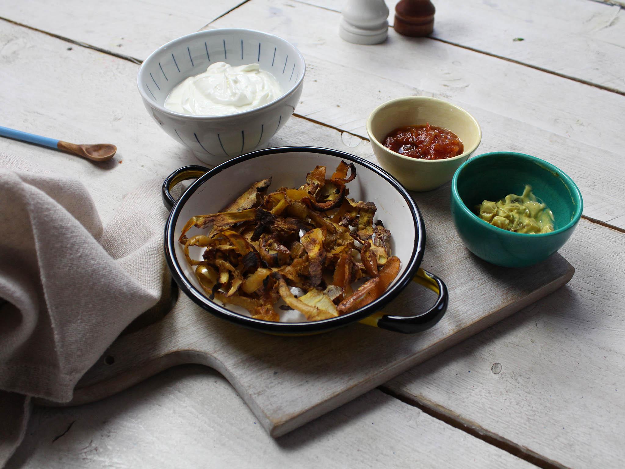 Instead of binning your peels, turn them into delicious crisps