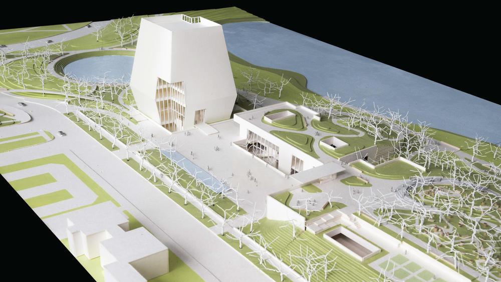 A model of the building plans (Photo: Obama Foundation)