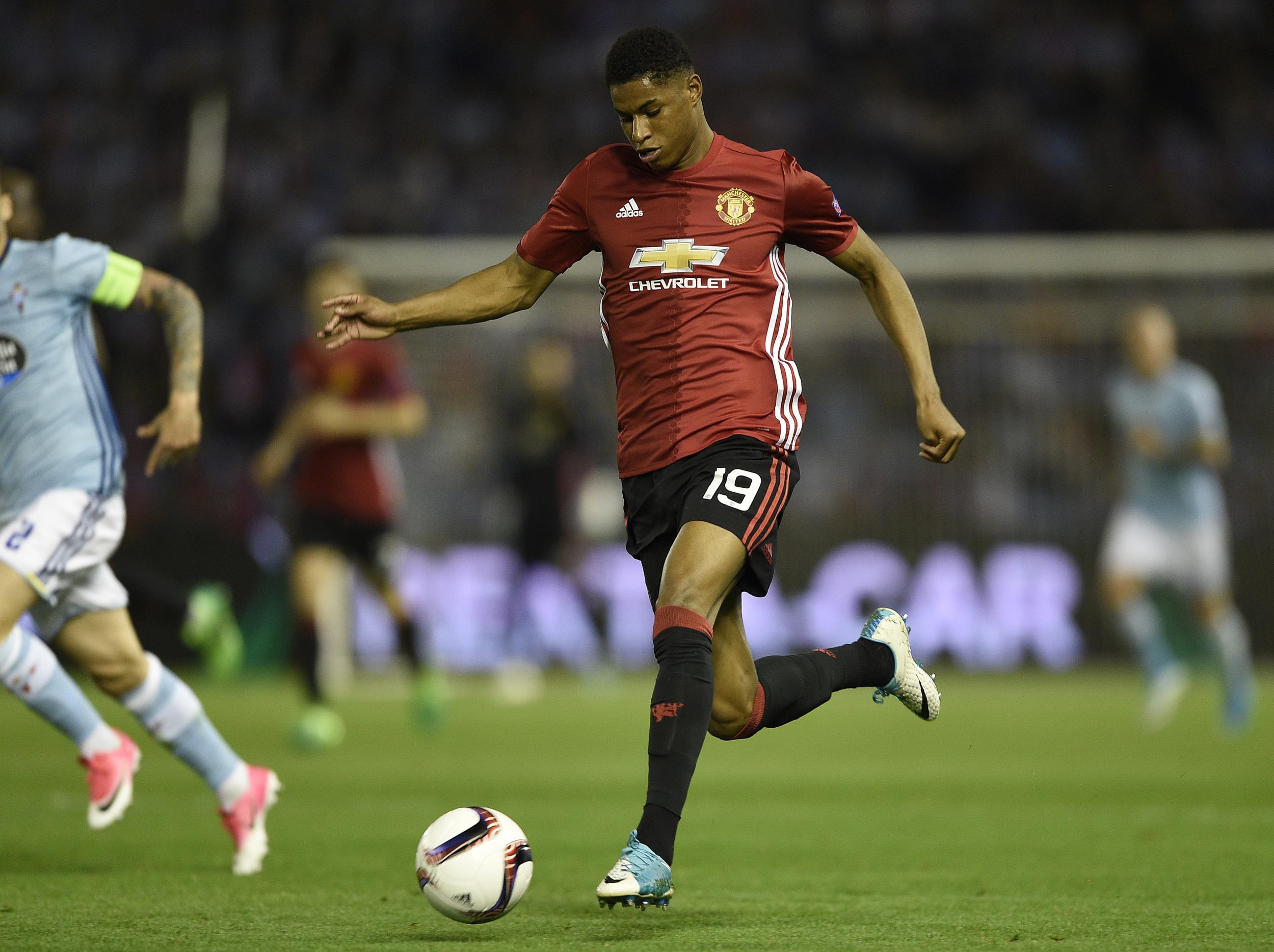 Rashford scored the winning goal against Celta