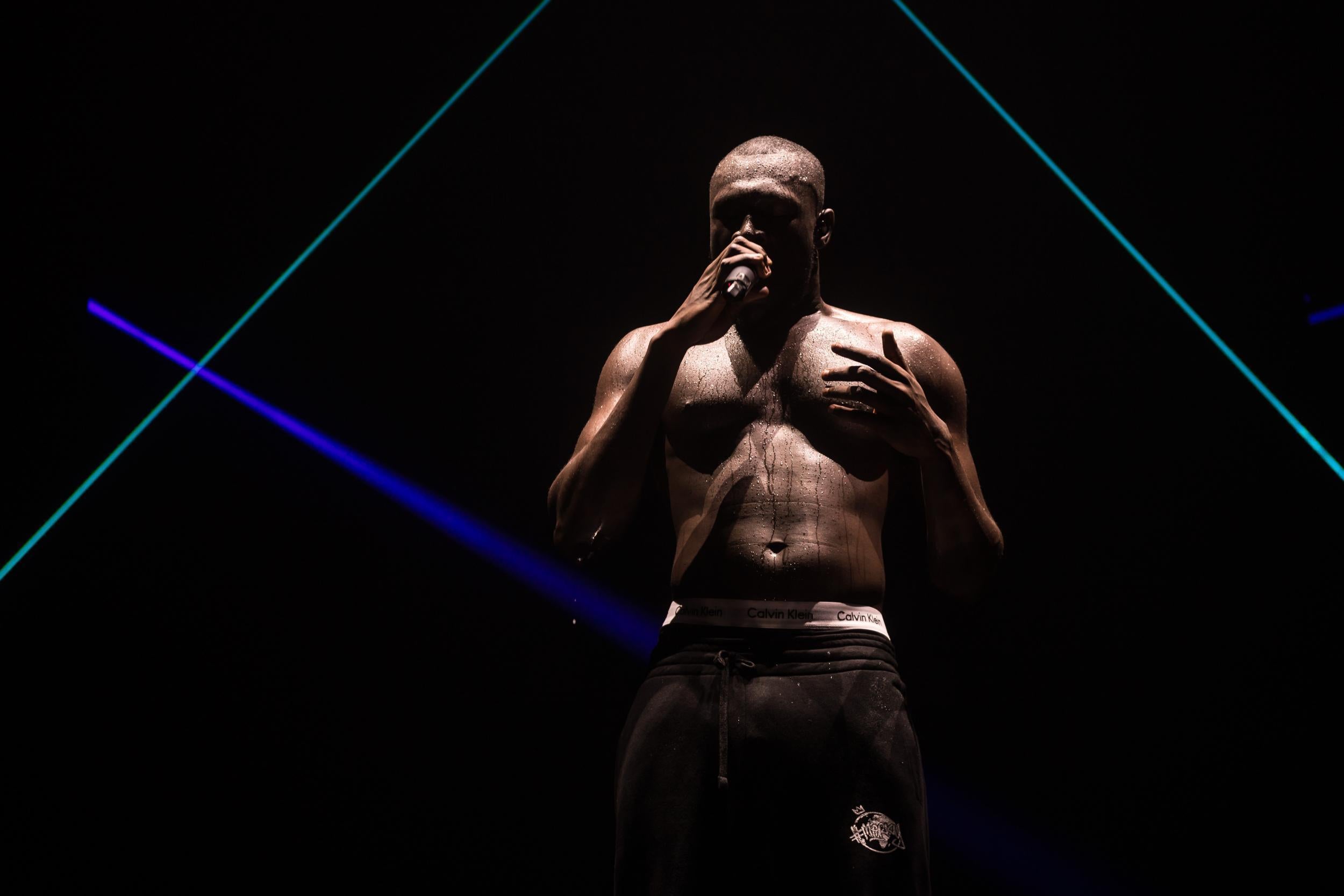 The grime artist delivering a performance of relentless professionalism in the capital