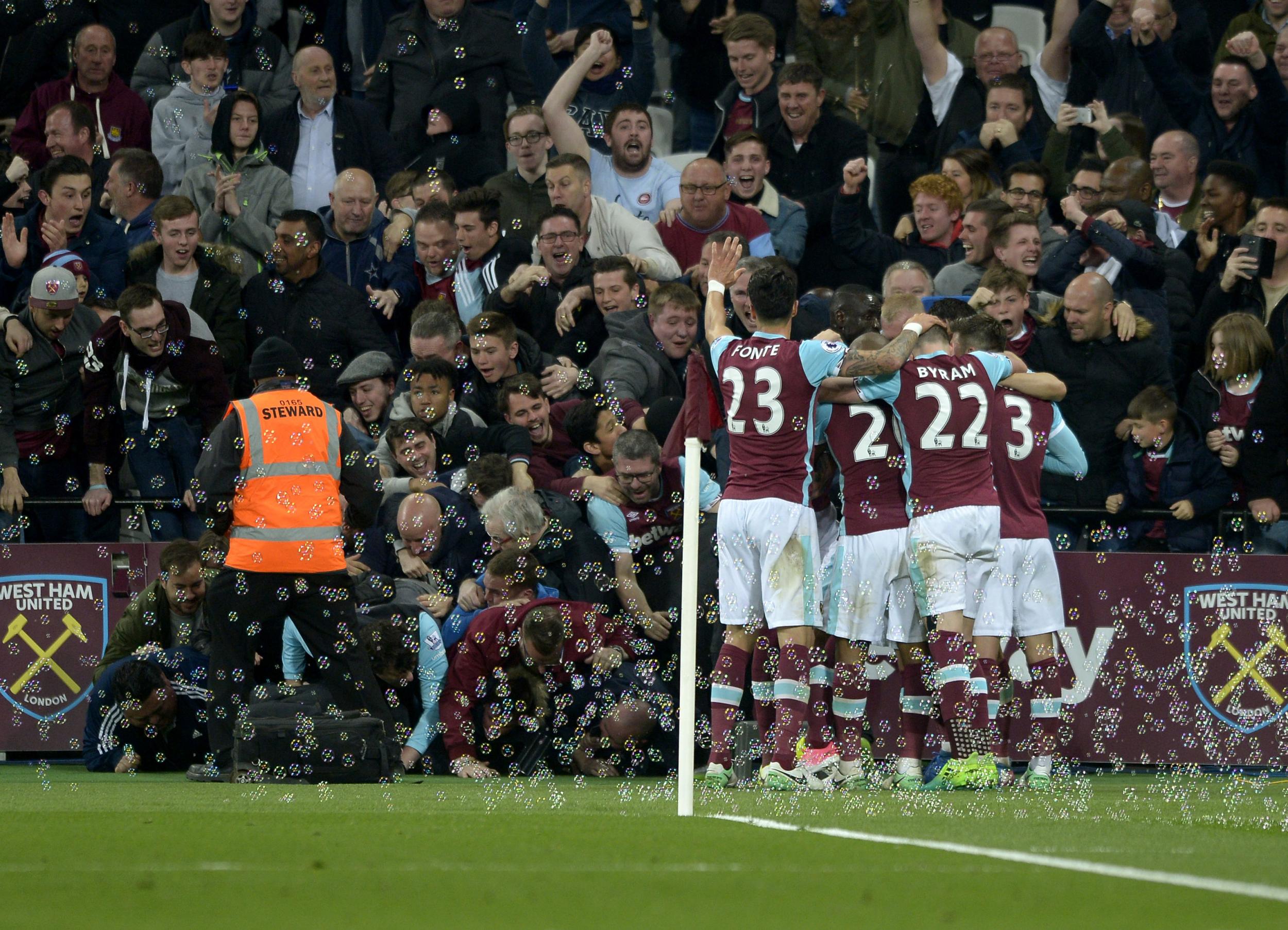 There was a raucous atmosphere at the London Stadium