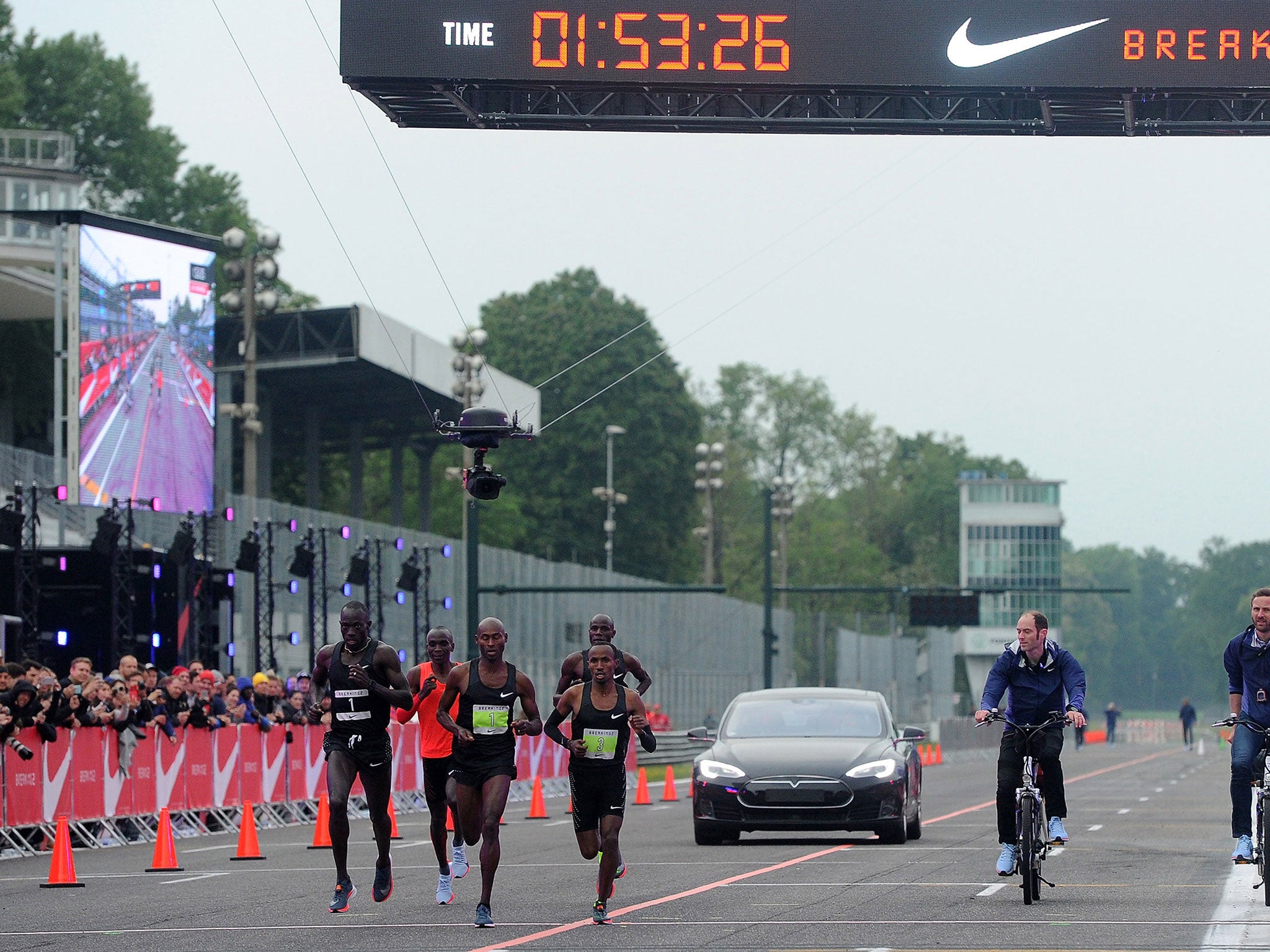 Kipchoge's time is not eligible to challenge the world record set by Dennis Kimetto in 2014