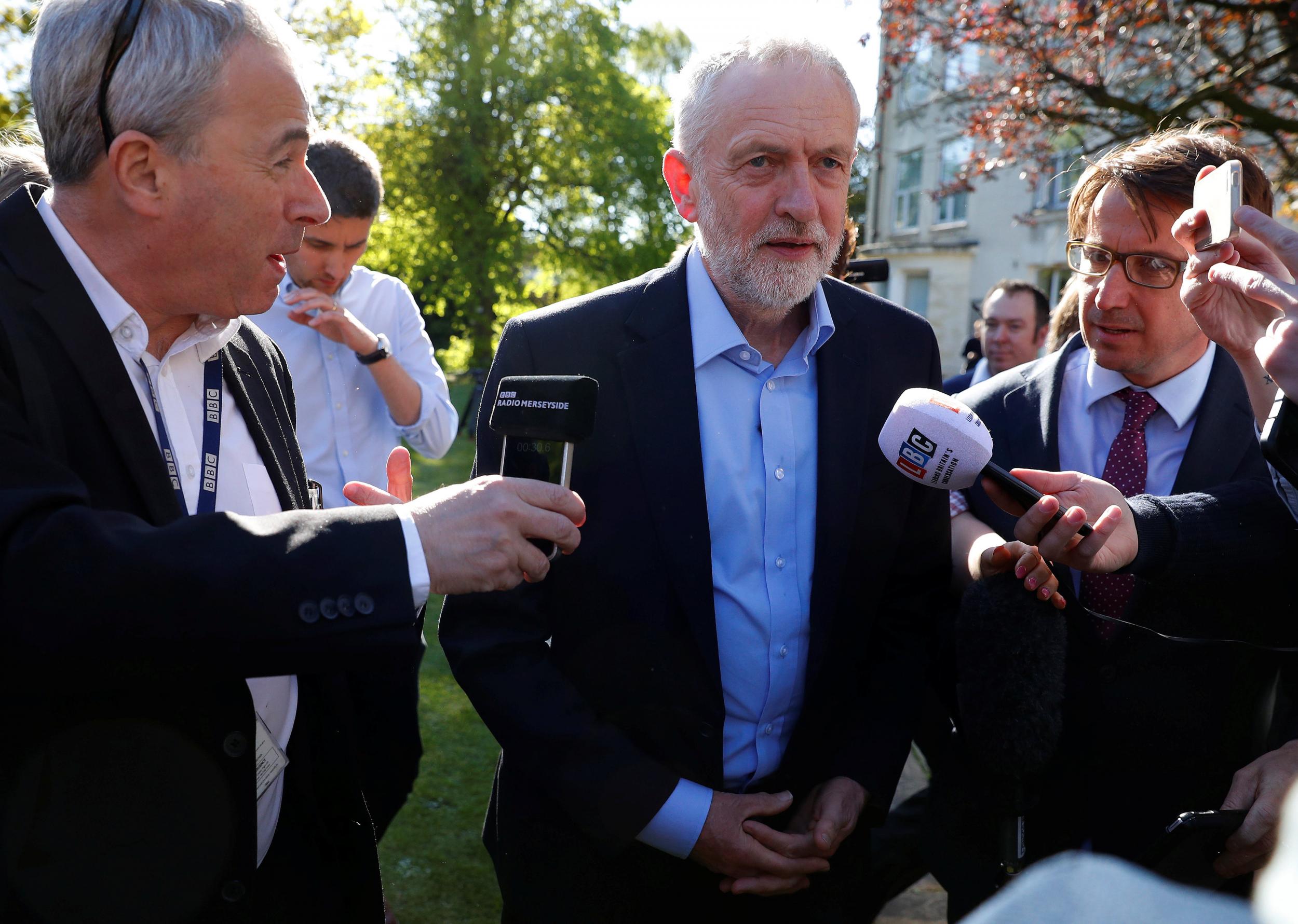 Jeremy Corbyn on the campaign trail following "disappointing" election results